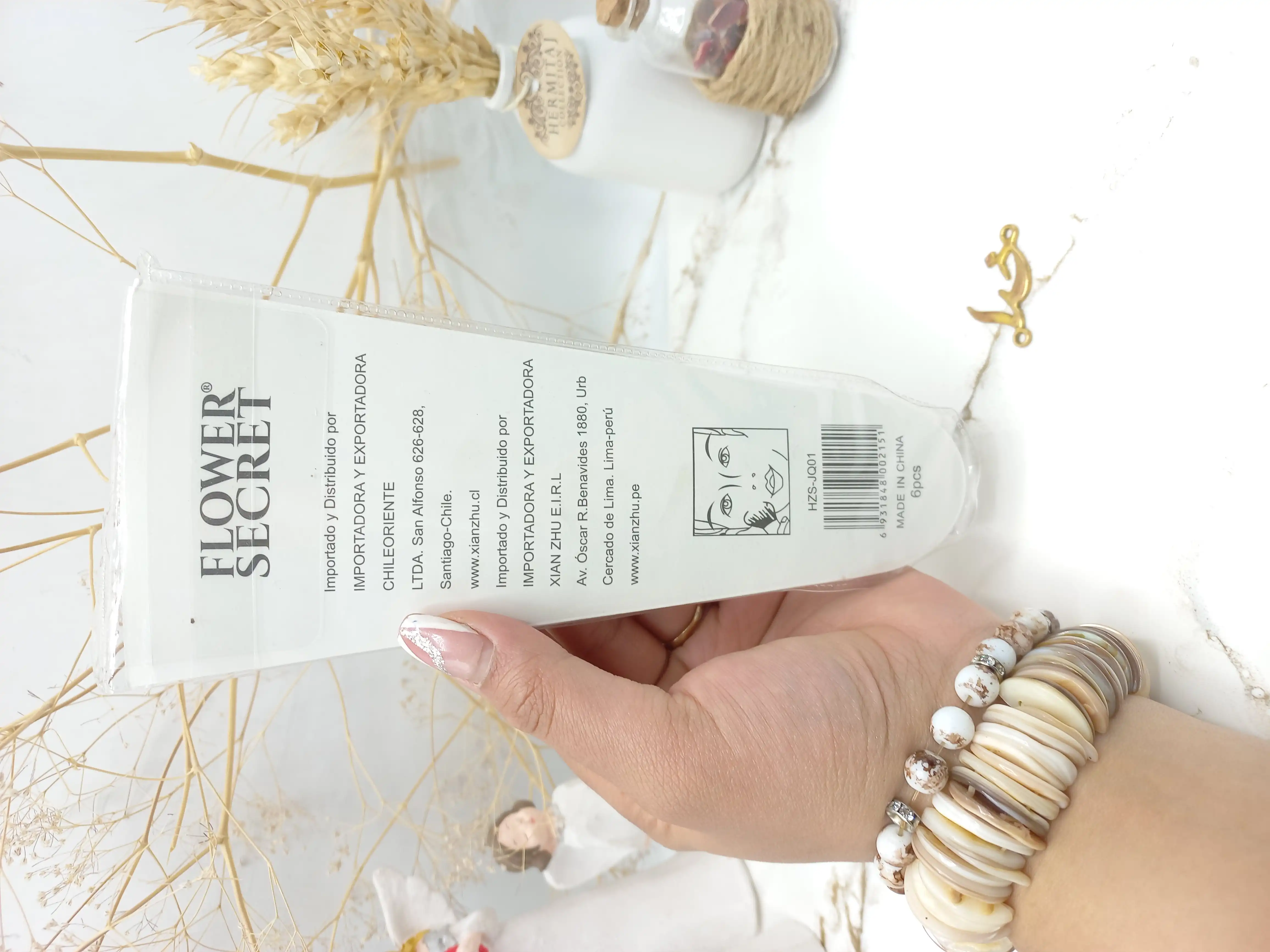 براش پنج تیکه دسته شاین دار برند فلواور سکرت FLOWER SECRET کد JQ01