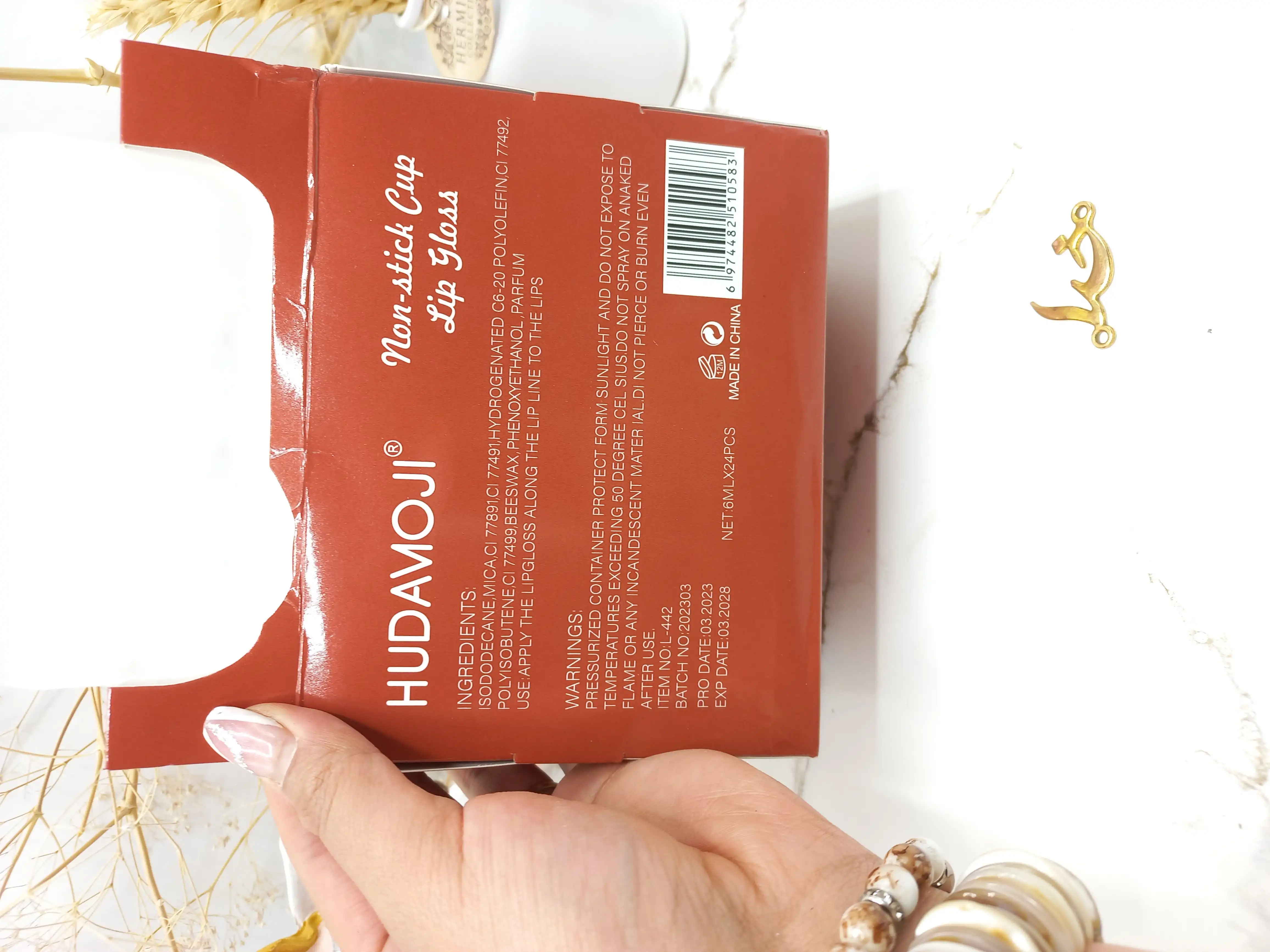 پک 6 تایی رژ لب مایع ضد آب هدی موجی ‏HUDAMOJI‏ کد L442