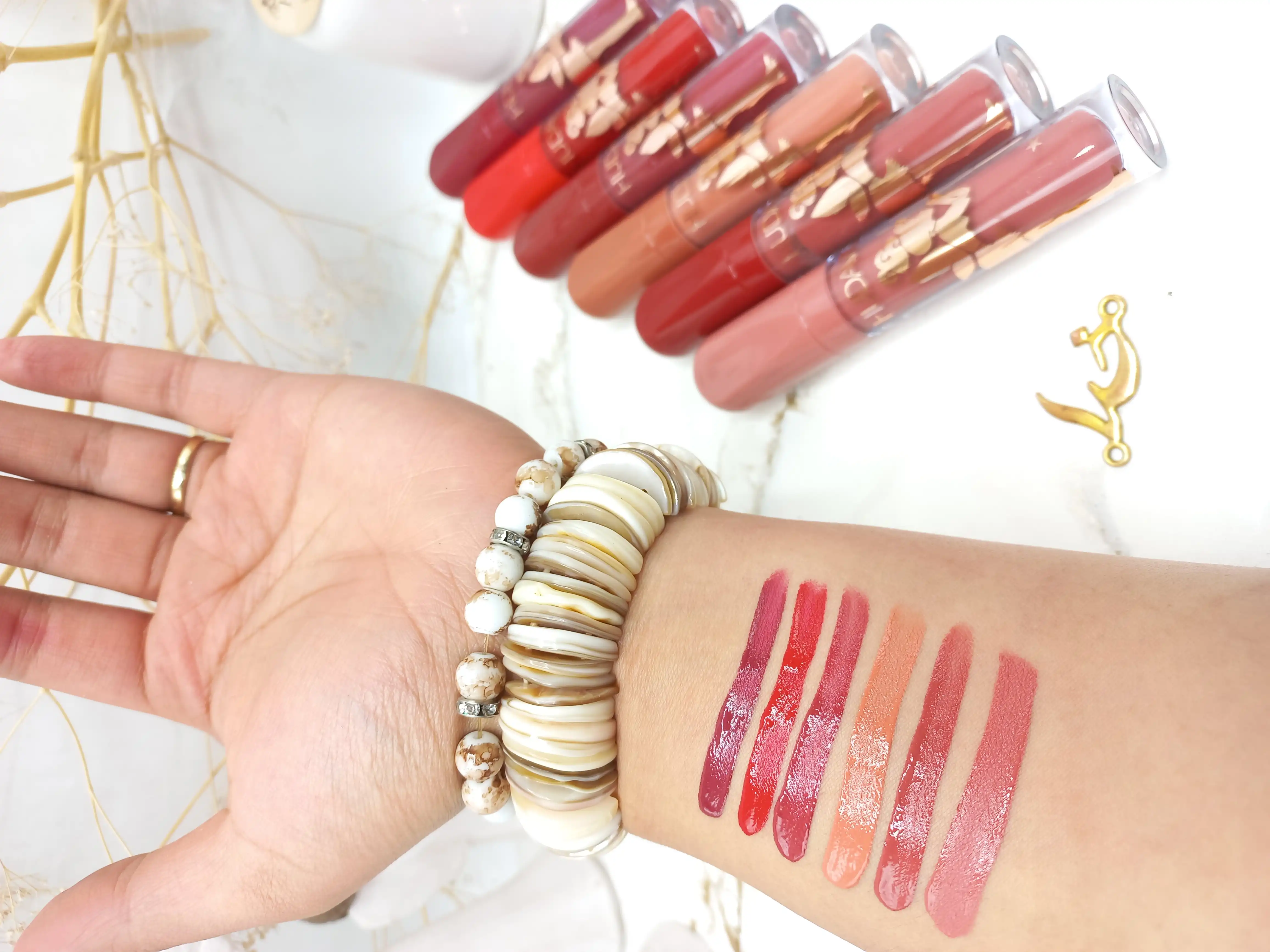 پک 6 تایی رژ لب مایع ضد آب هدی موجی ‏HUDAMOJI‏ کد L442