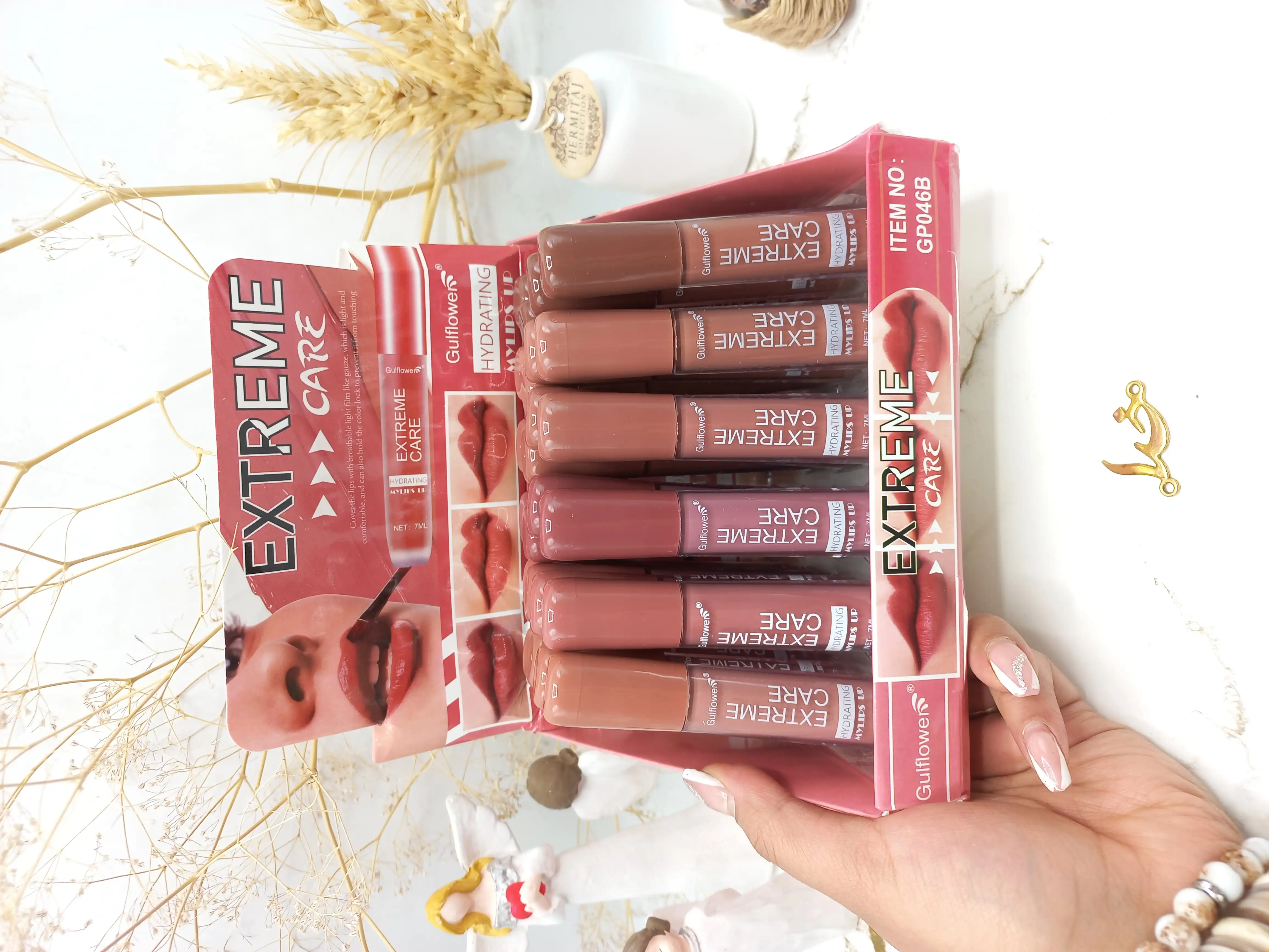 پک 6 تایی رژ لب مایع مخملی ضد آب EXTREME کد GP046