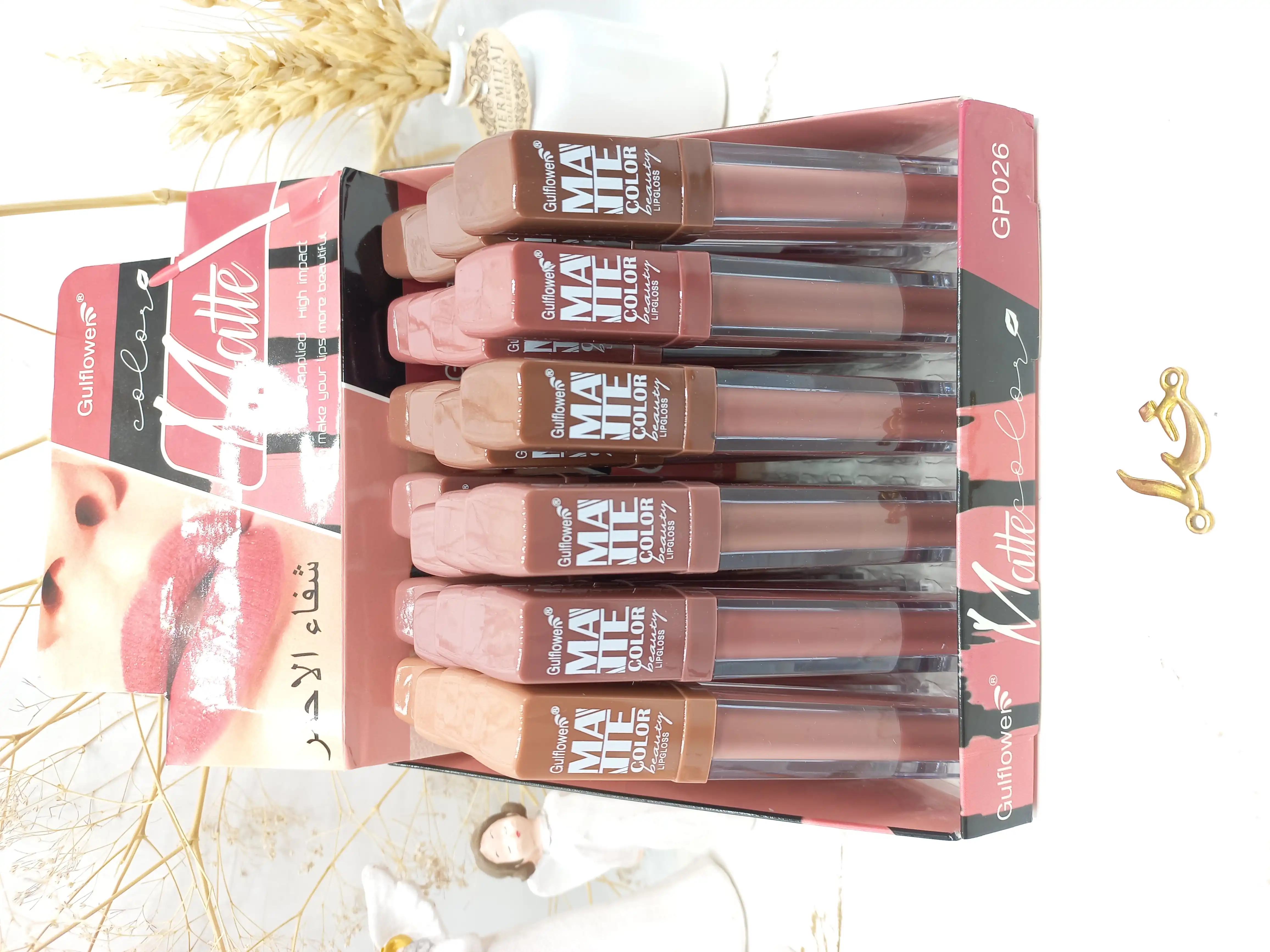 پک 6 تایی رژ لب مایع ضد آب Gulflower کد GP026