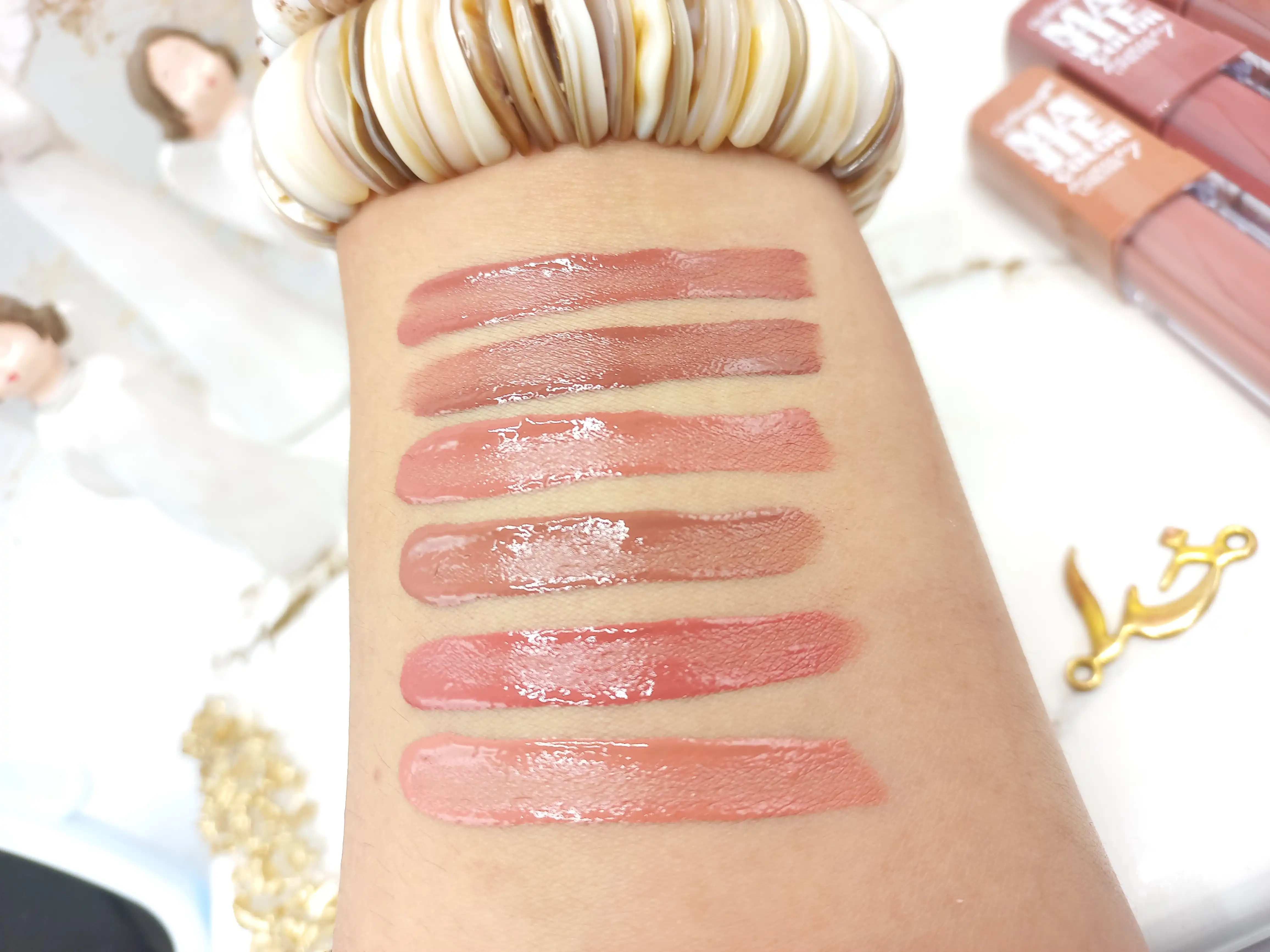 پک 6 تایی رژ لب مایع ضد آب Gulflower کد GP026