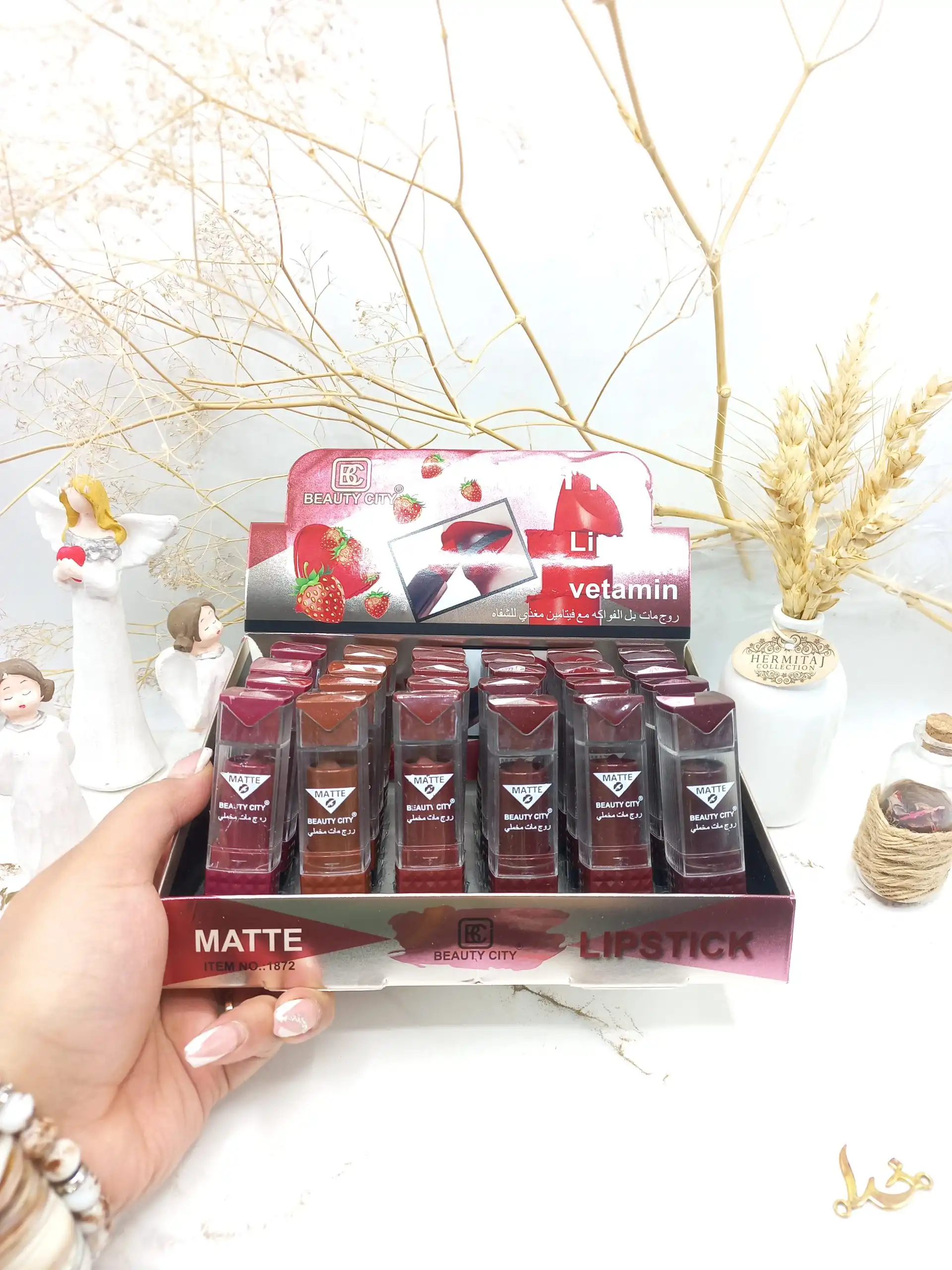 پک 6 تایی رژ لب جامد مات بیوتی سیتی BEAUTY CITY کد 1872