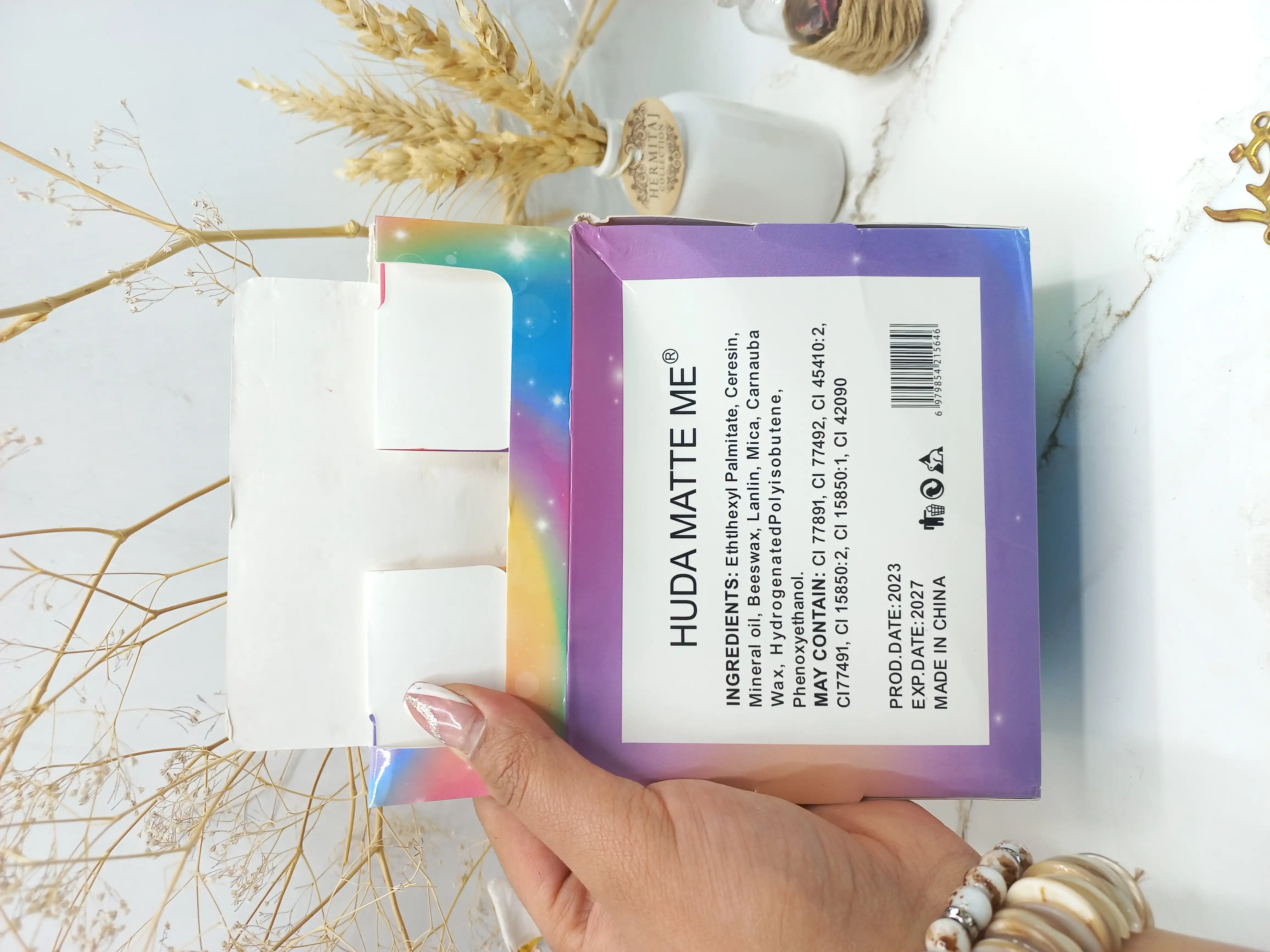 تینت لب طرح بستنی هدی مات می HUDA MATTE ME کد 5646