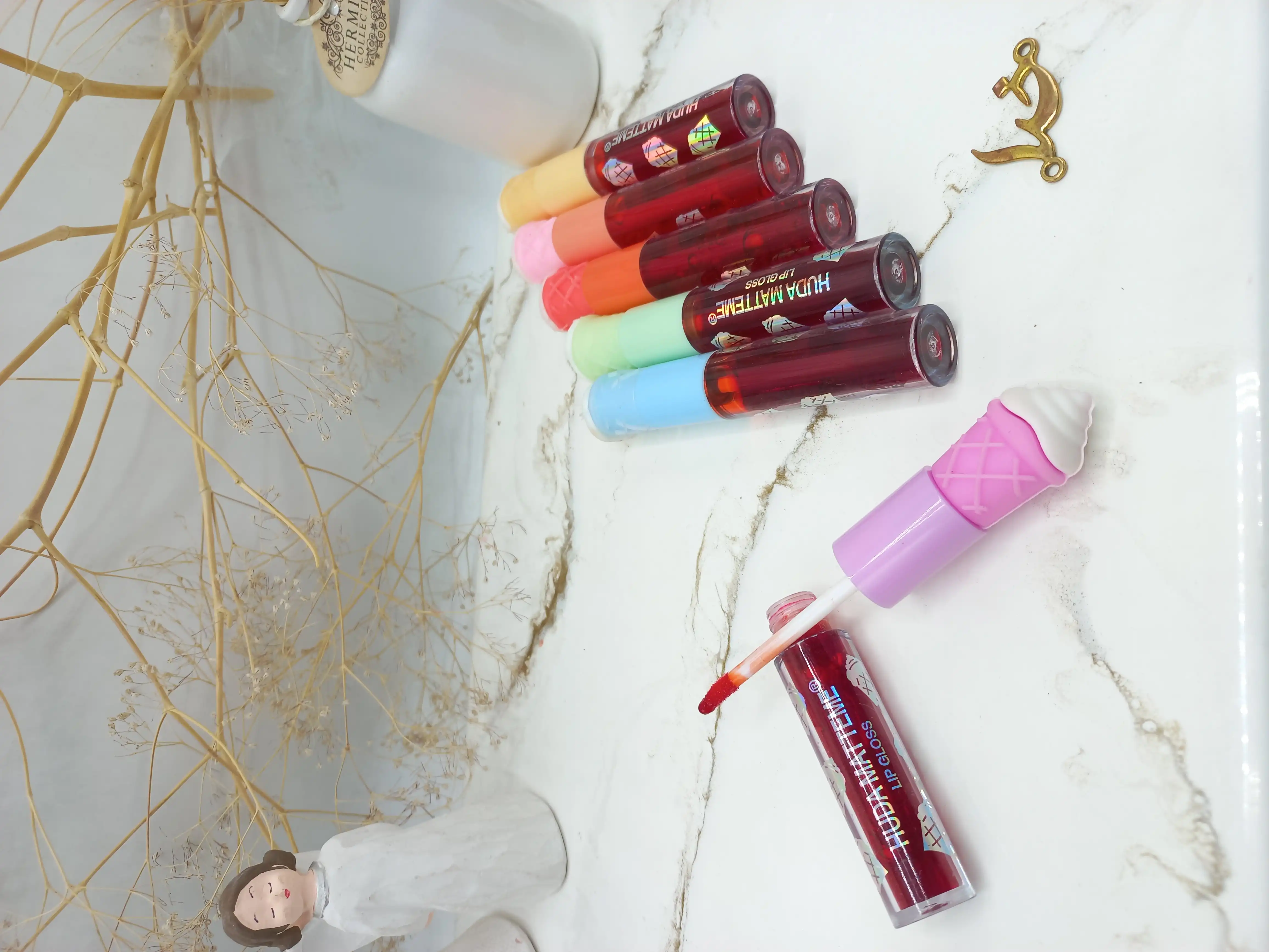 تینت لب طرح بستنی هدی مات می HUDA MATTE ME کد 5646