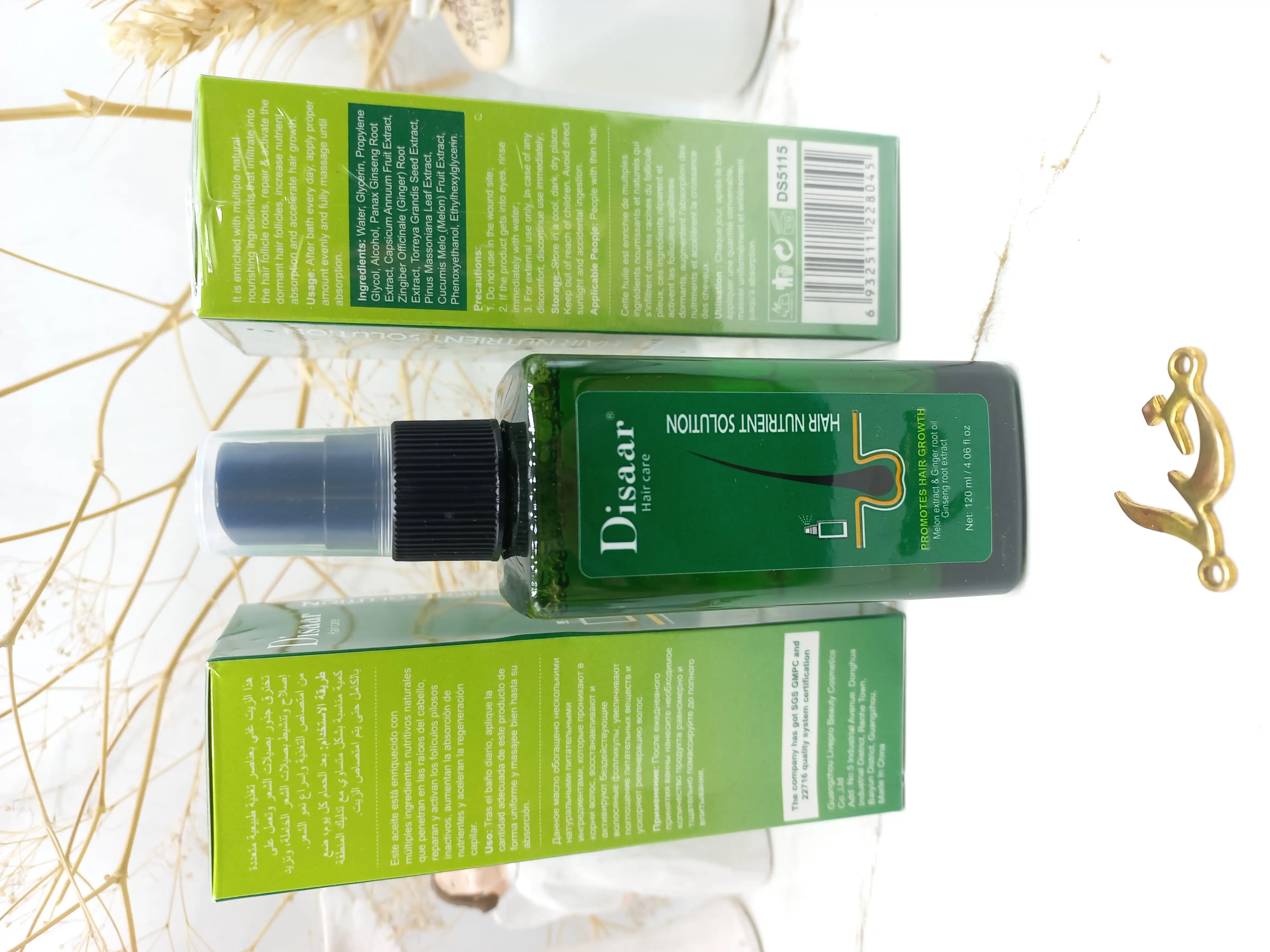 محلول رشد و تقویت کننده مغذی مو با ریشه زنجبیل و جنسینگ دیسار کد 5115