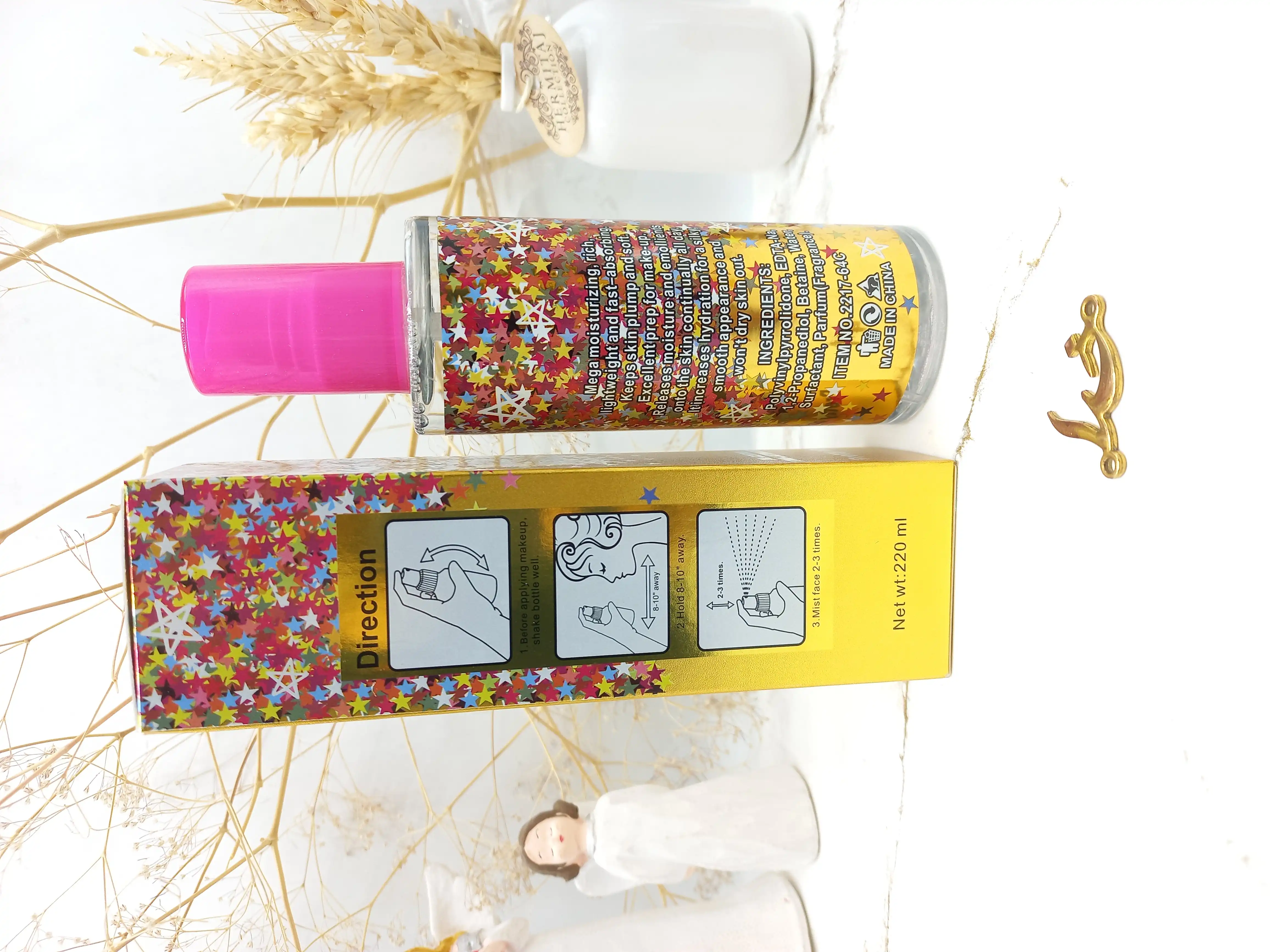 اسپری فیکس حرفه ای میکاپ طرح (ستاره) پرتی آپ Pretty up کد 0874