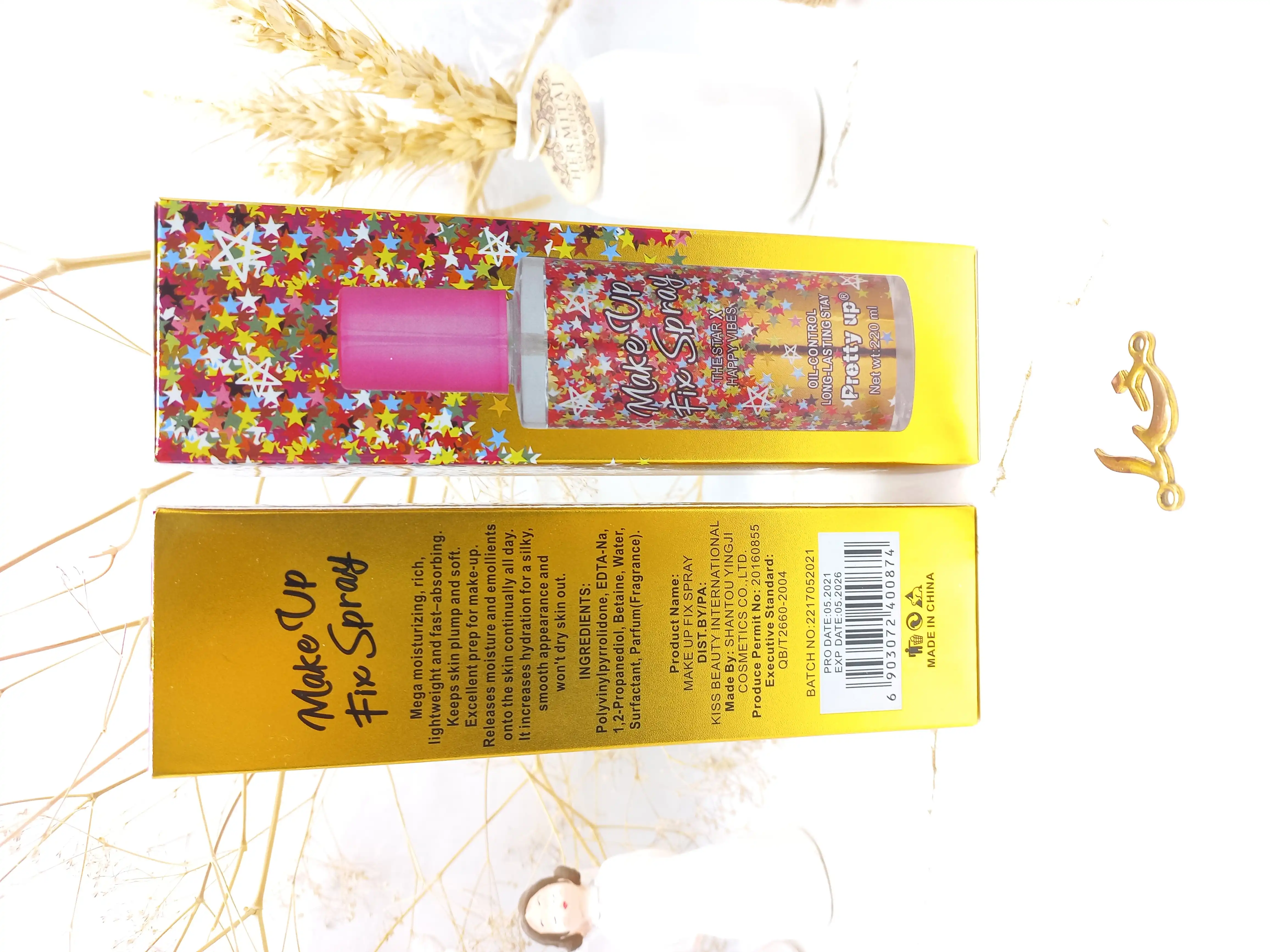 اسپری فیکس حرفه ای میکاپ طرح (ستاره) پرتی آپ Pretty up کد 0874