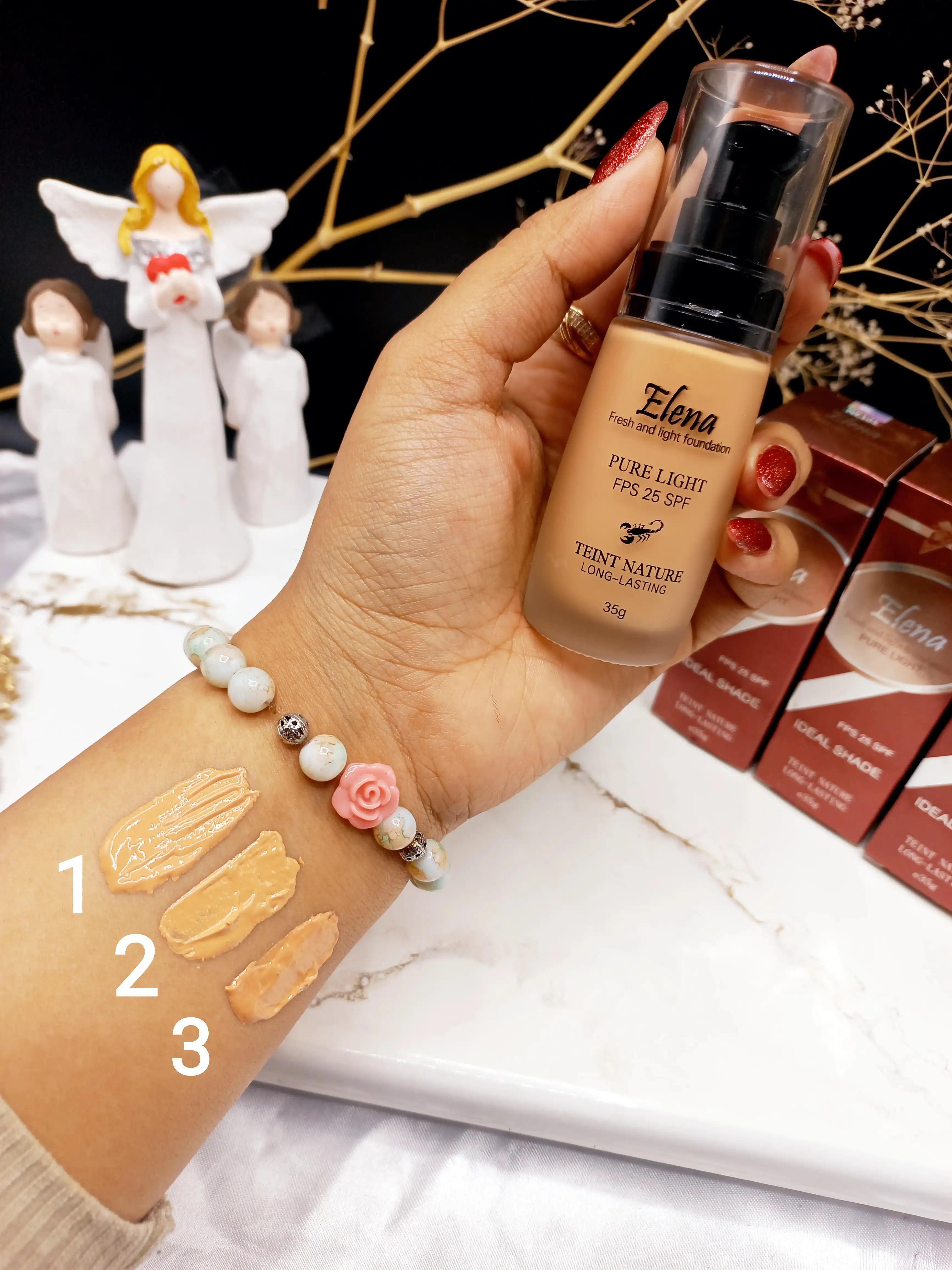 کرم پودر شیشه ای النا Elena کد 48007