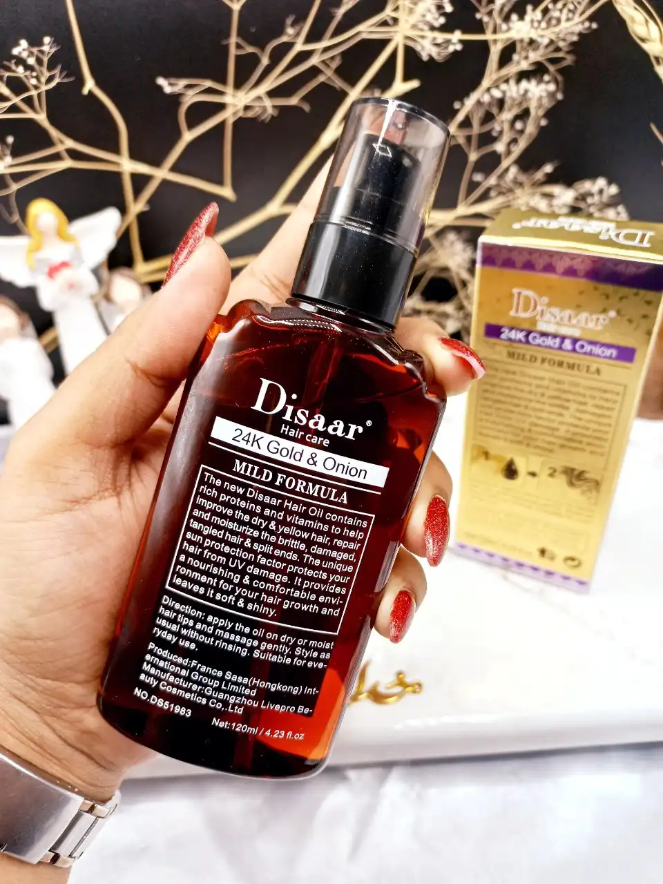 سرم موی 2 کاره ترمیم کننده و ضد موخوره حاوی عصاره پیاز حجم 120 میل دیسار Disaar کدDS51983