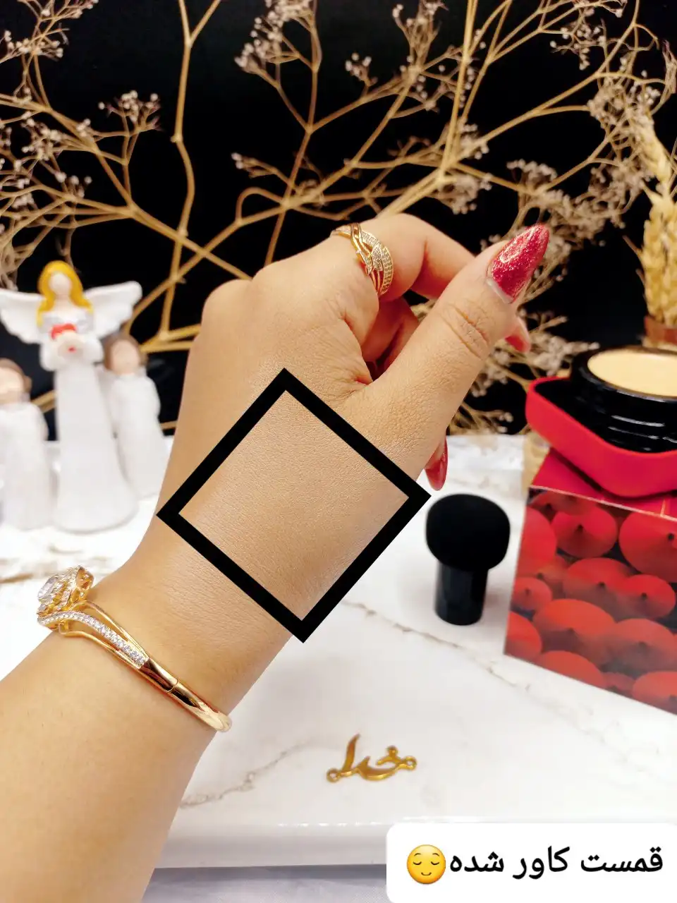 کوشن کارتن قرمز همراه با پد قارچی NEW FACE کد 00516