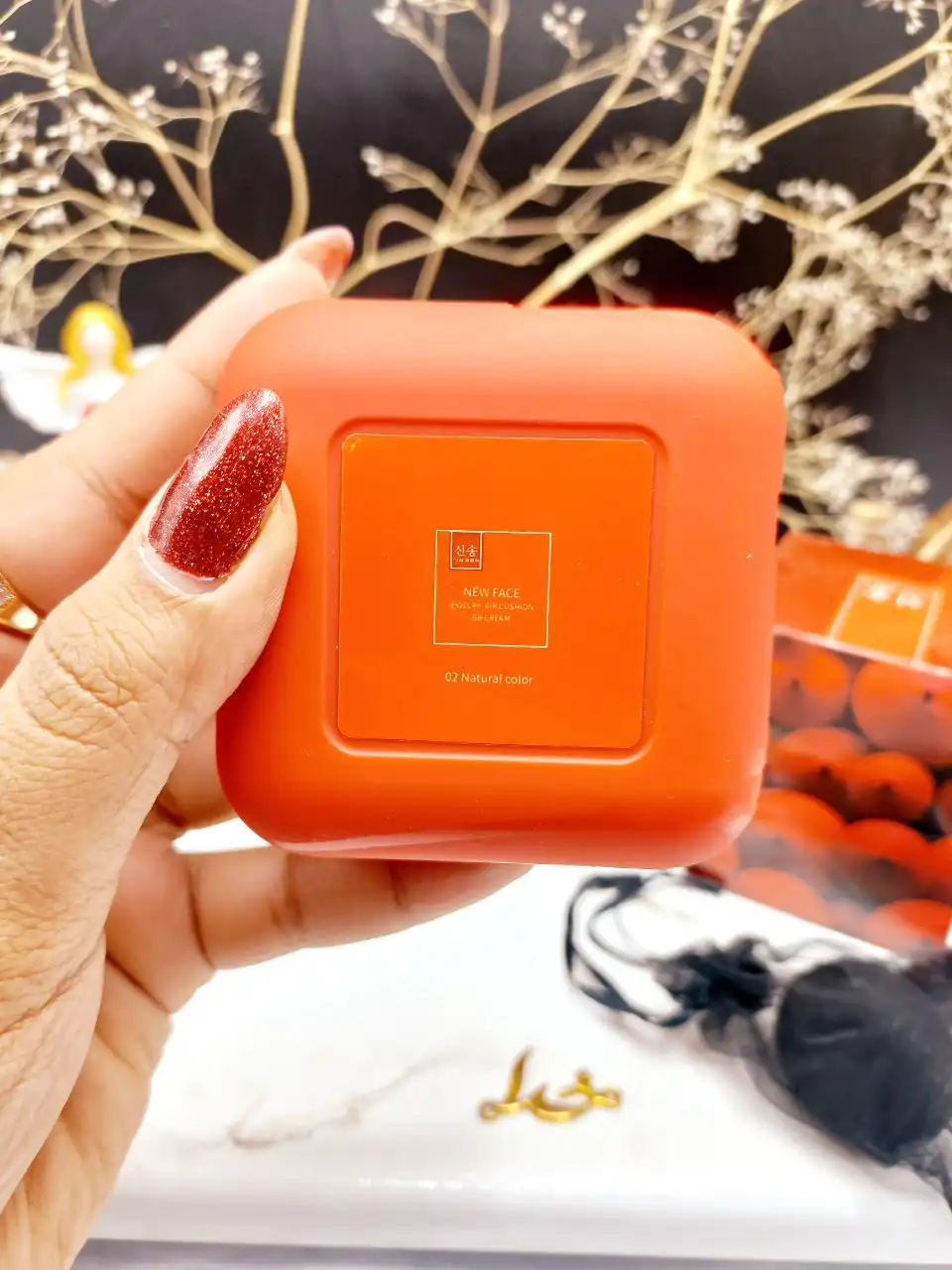 کوشن کارتن قرمز همراه با پد قارچی NEW FACE کد 00516