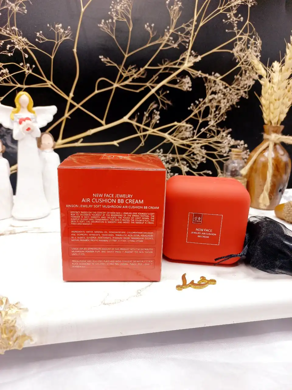 کوشن کارتن قرمز همراه با پد قارچی NEW FACE کد 00516