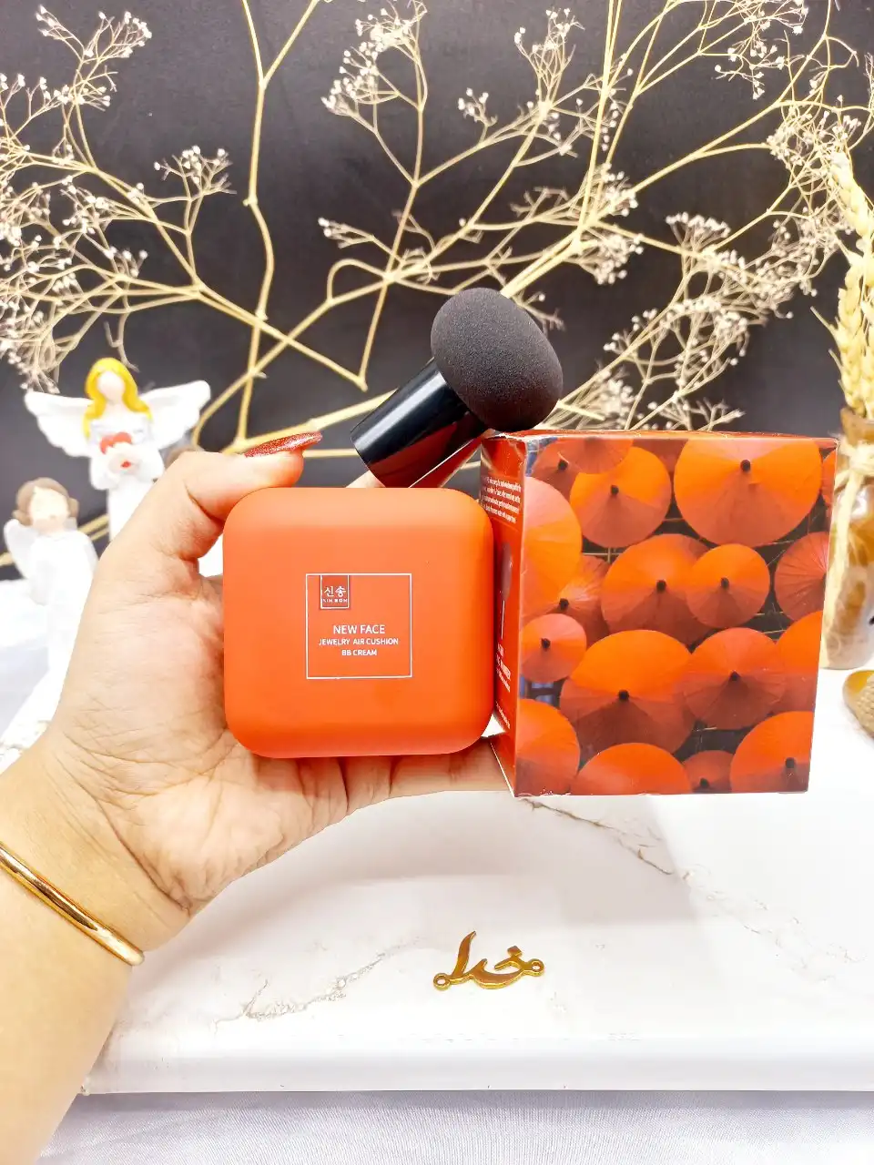 کوشن کارتن قرمز همراه با پد قارچی NEW FACE کد 00516