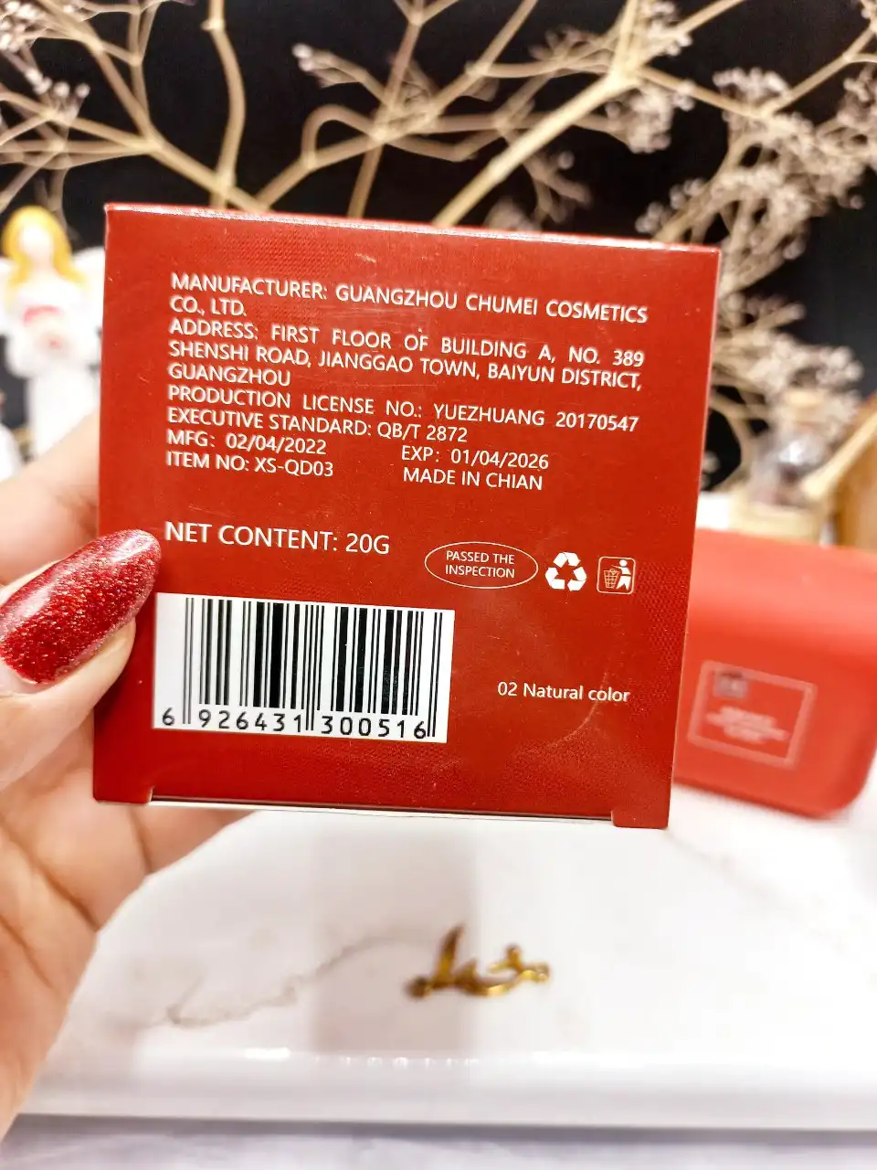 کوشن کارتن قرمز همراه با پد قارچی NEW FACE کد 00516