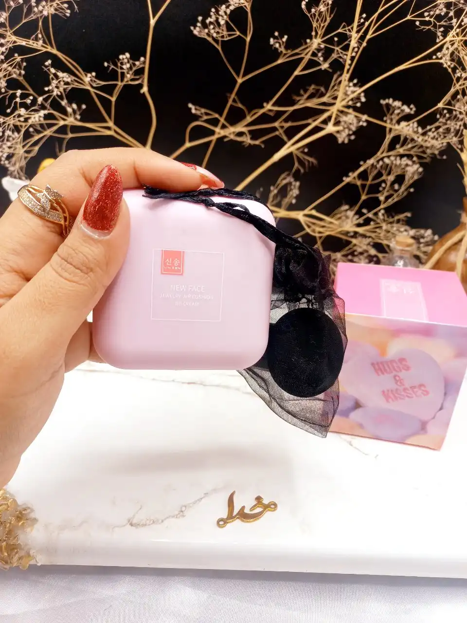 کوشن کارتن صورتی همراه با پد قارچی NEW FACE کد 00516