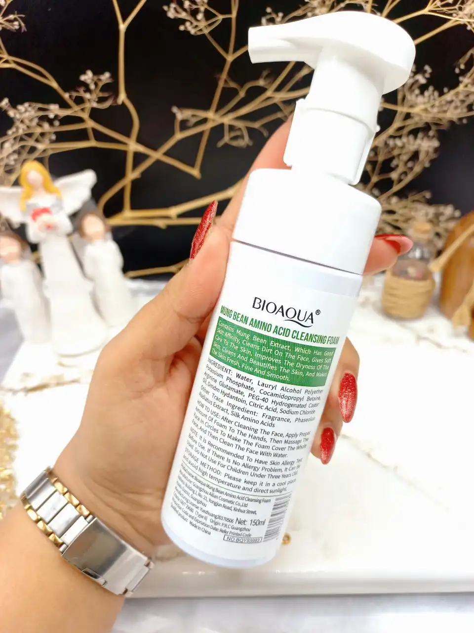 فوم شستشو براش دار صورت پمپی کنترل چربی و ضد آکنه ماش و آمینو اسید برند بیوآکوا BIOAQUAکد BQY93993