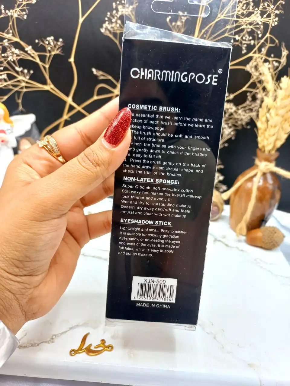 براش پودر فیکس حرفه ای طرح گلدونی برند CHARMINGPOSE کد X_IN_509