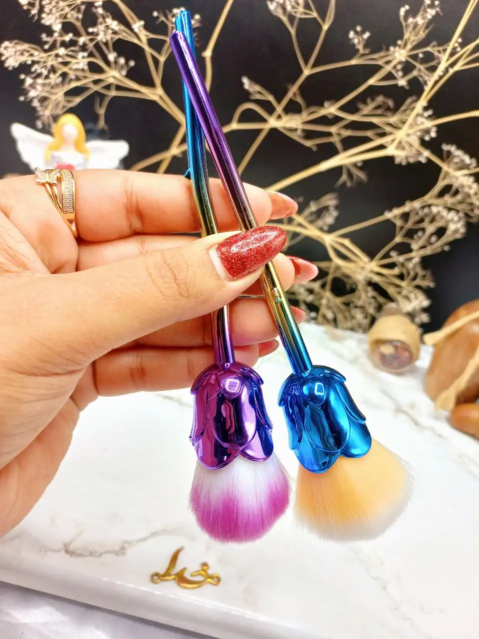 براش حرفه ای آرایشی طرح گل