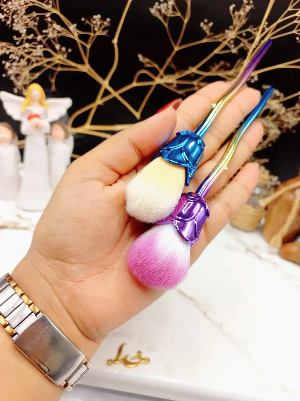 براش حرفه ای آرایشی طرح گل