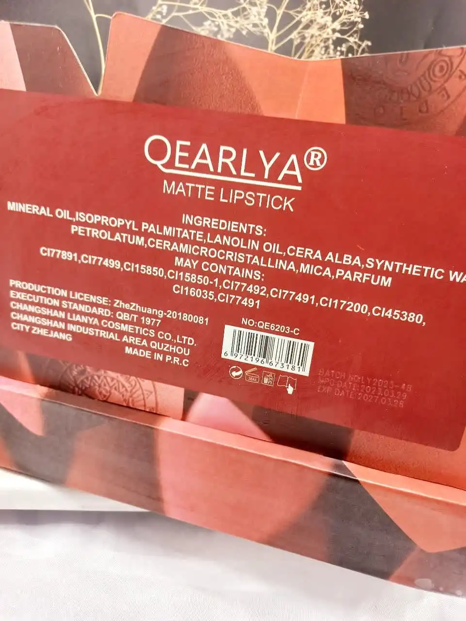 پک رژ جامد ۸ عددی برند MATTE LIPSTICK کد QE6203_C اماراتی کیفیت عالی