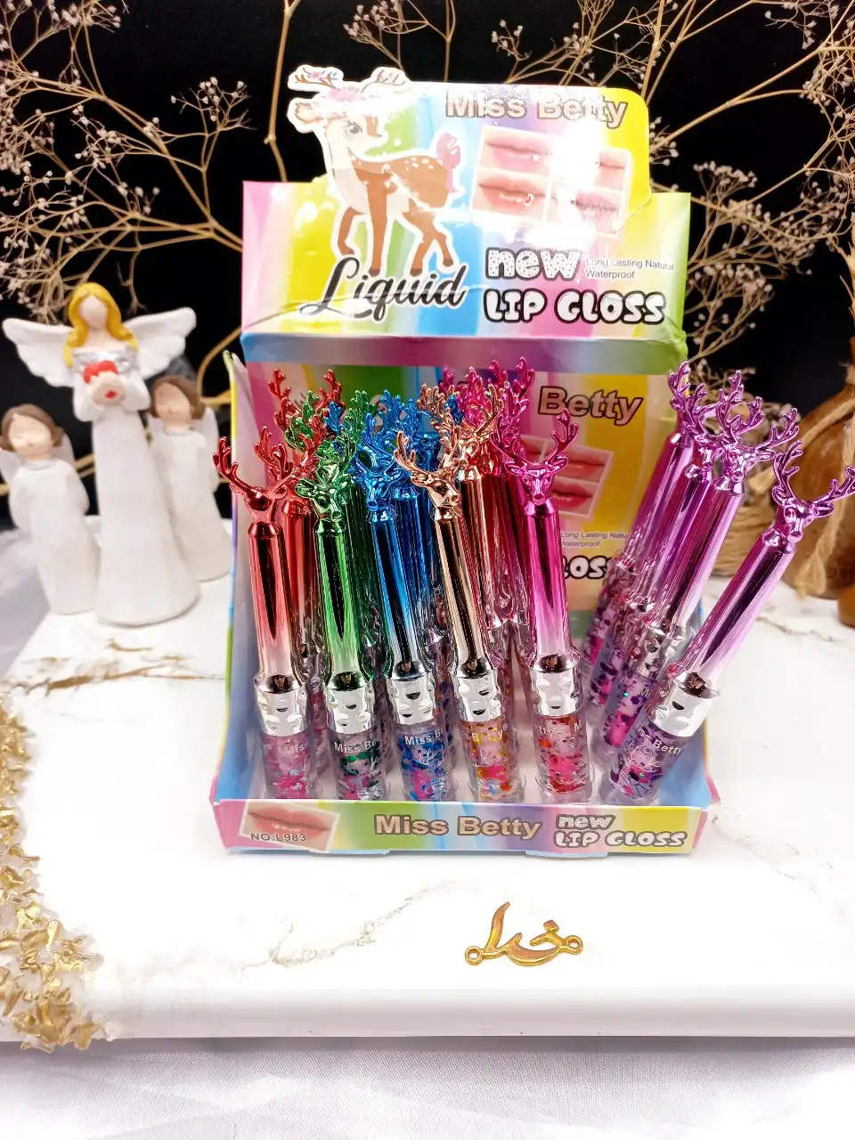 برق لب فانتزی طرح گوزن برند میس بیوتی Miss Betty کد L983