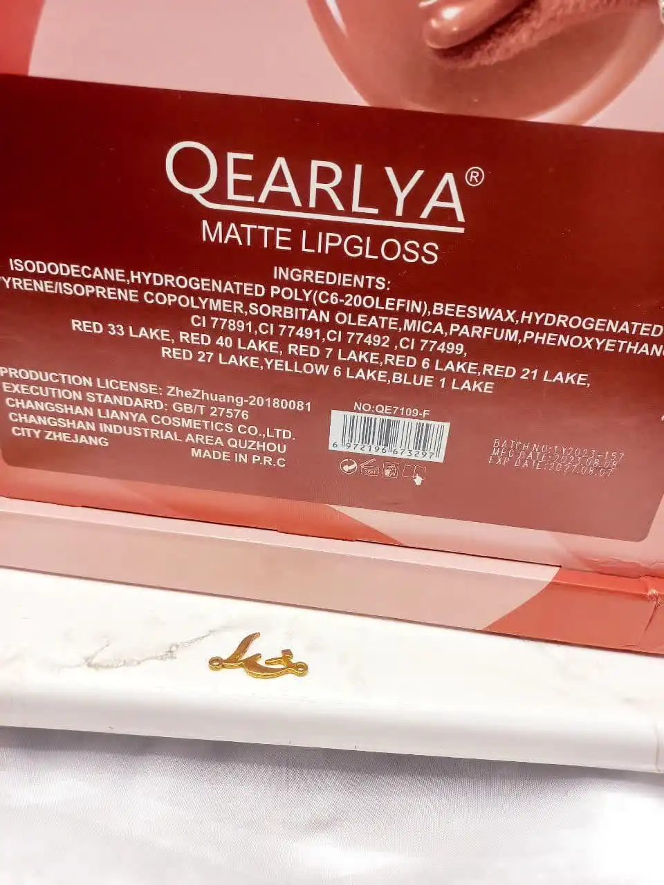 پک 9 رنگ رژ مایع برند QEARLYA کد QE7109_F اماراتی کیفیت عالی