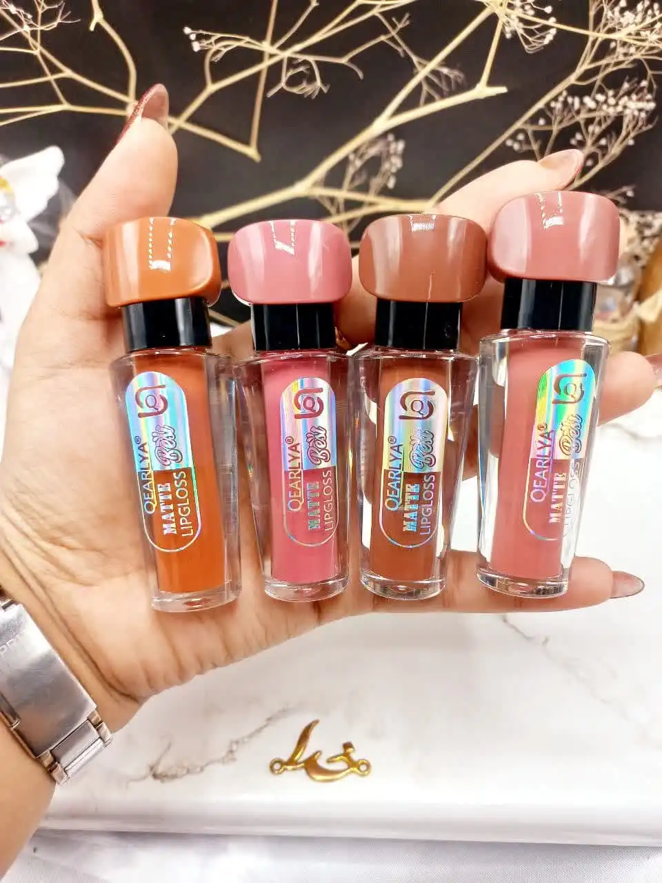 پک 9 رنگ رژ مایع برند QEARLYA کد QE7109_F اماراتی کیفیت عالی