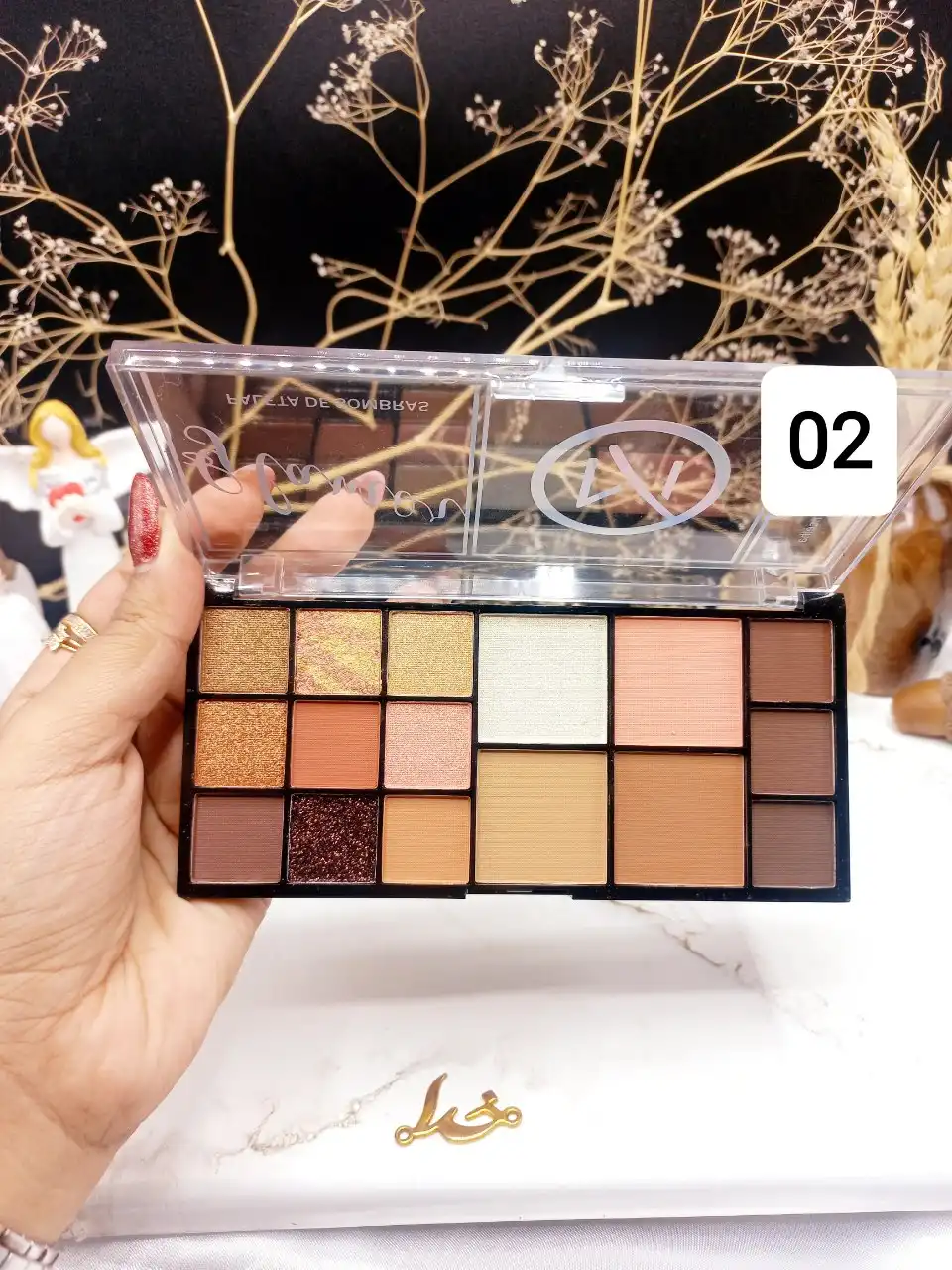 پالت همه کاره 16 رنگ برند GLAMOR PALETTE کد CE482