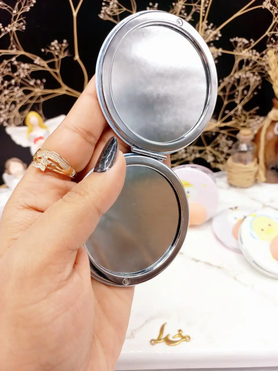 آینه طرح جوجه اردک نرمالو دو طرفه دوربین و نزدیک بین