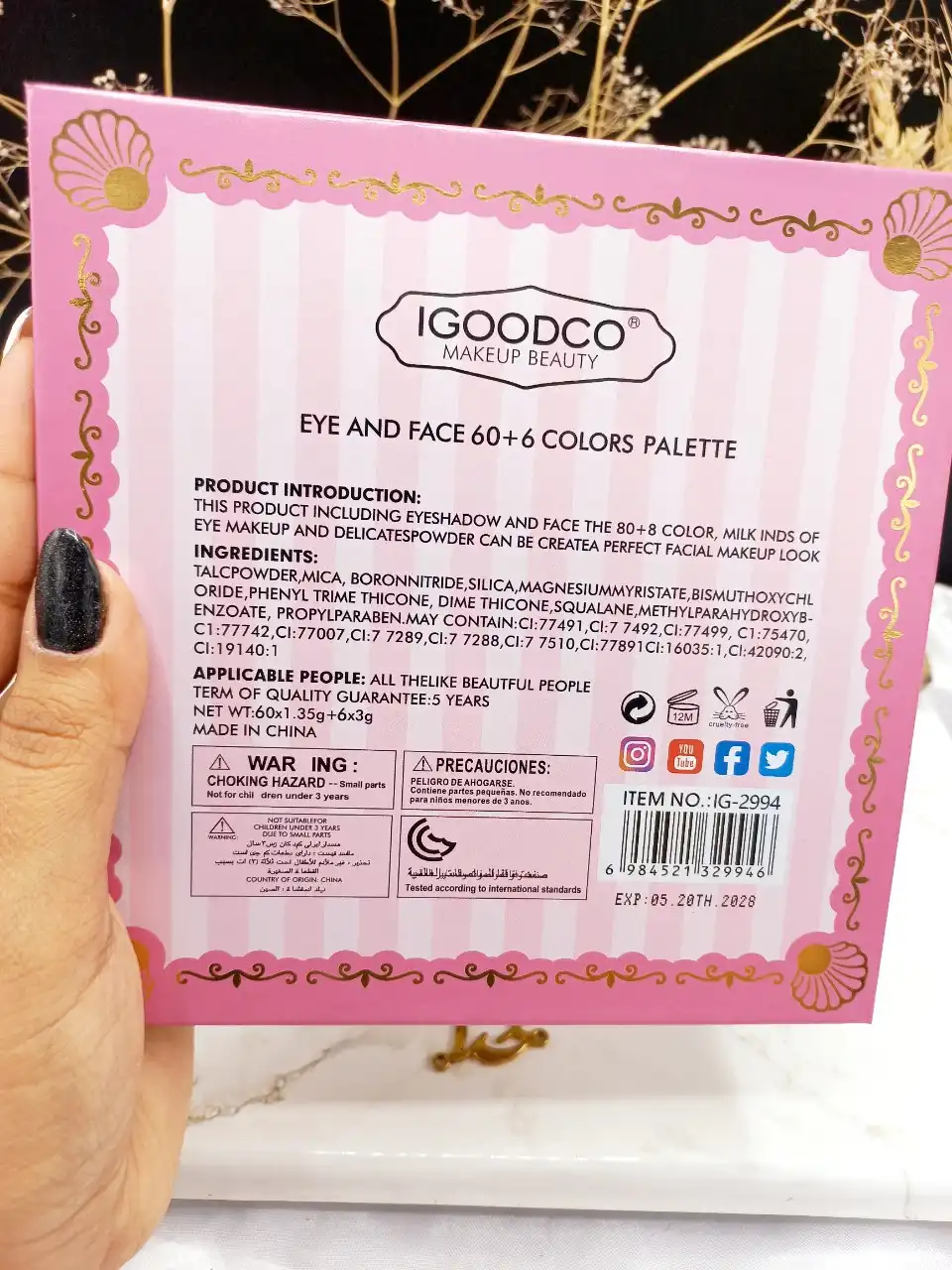 پالت میکاپ 66 رنگ برند IGOODCO کد IG_2994