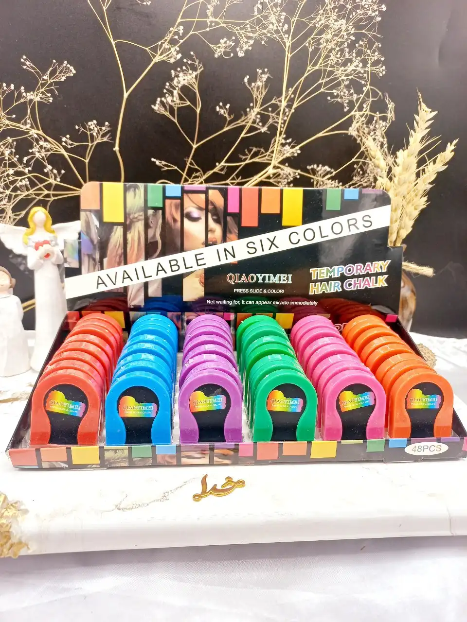 پک 6 عددی گچ موی سکه ای برند QIAOYIMEI کد 8010