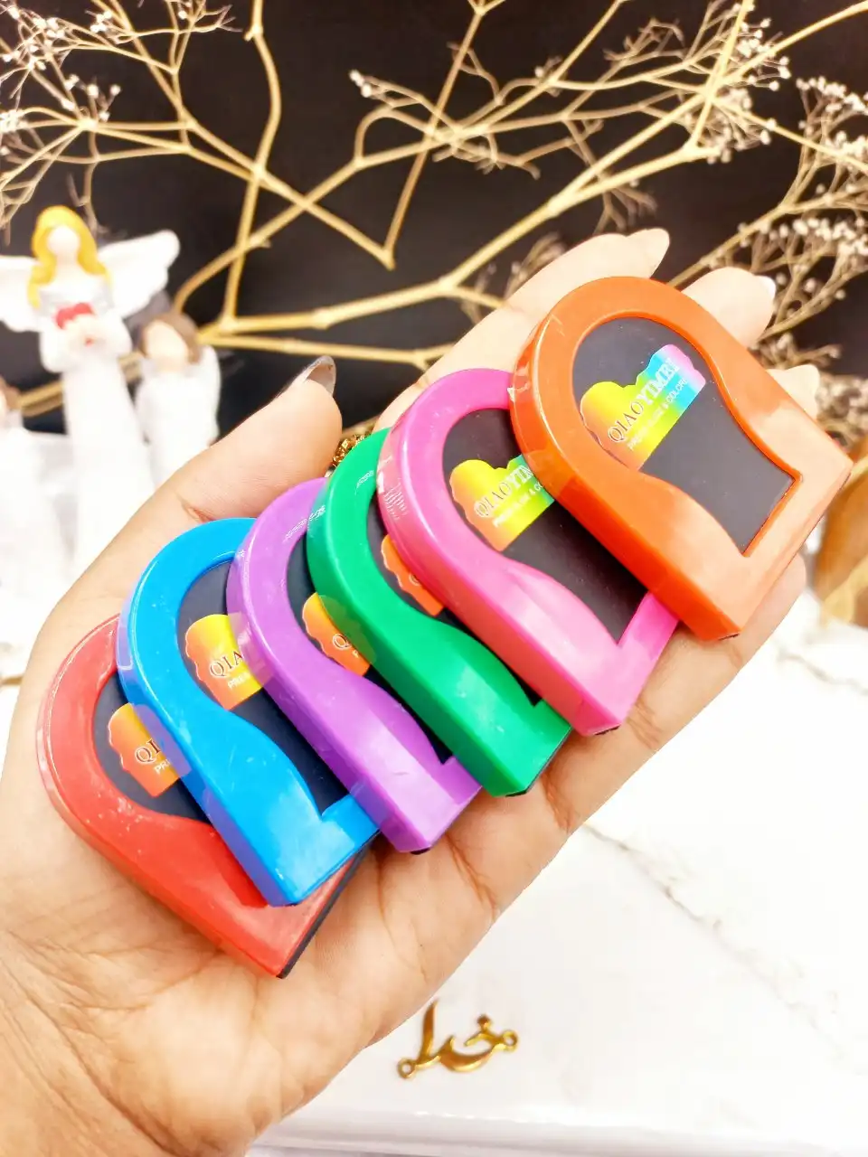 پک 6 عددی گچ موی سکه ای برند QIAOYIMEI کد 8010