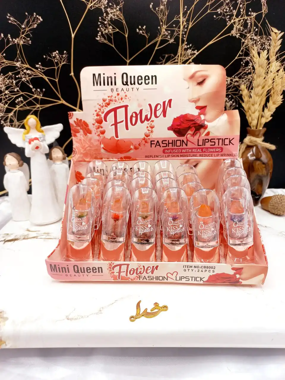 بالم لب حرارتی  گل دار برند کوین Queen کد CB8002