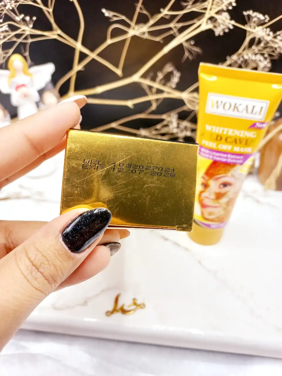 ماسک طلای تیوپی همراه با عصاره خاویار برند وکالی WOKALI کد WKL 403