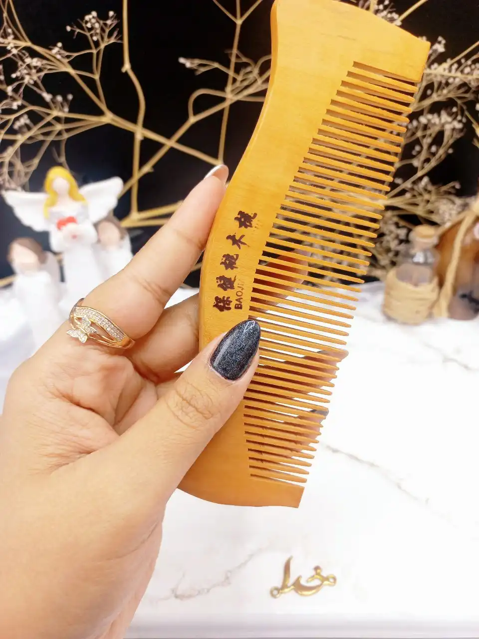 شانه چوبی طرح منحنی کد 7086