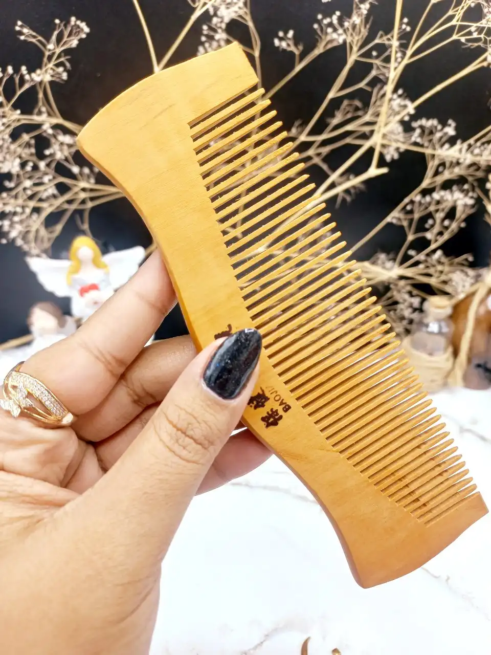 شانه چوبی طرح منحنی کد 7086