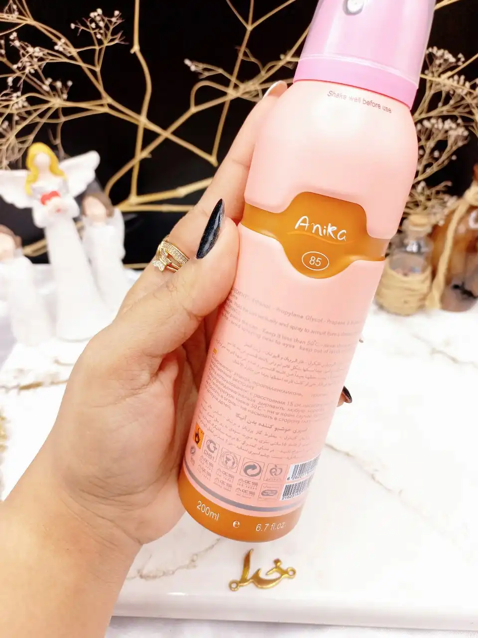 اسپری بدن زنانه رایحه OLEMPYA برند آنیکا Anika کد 5420