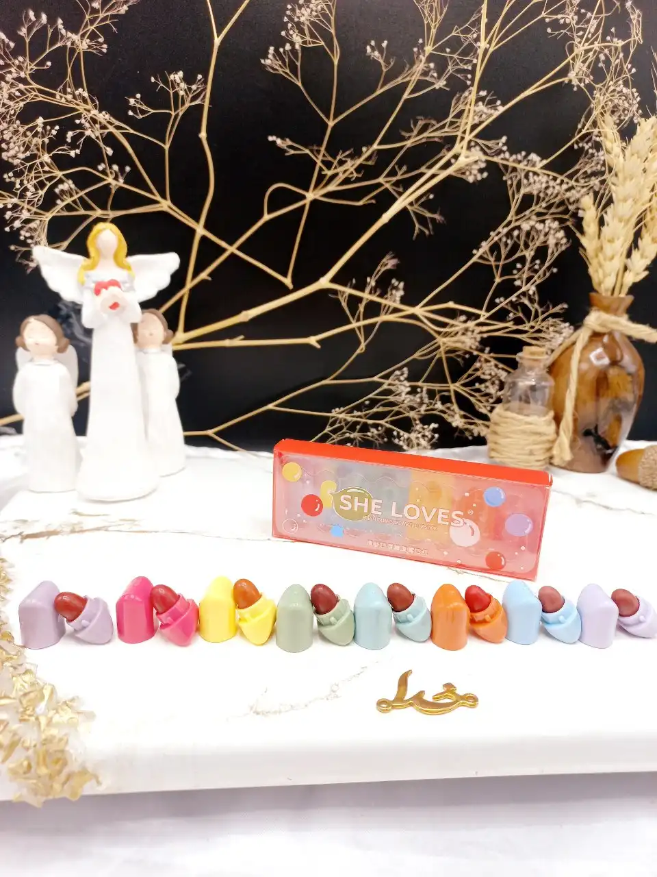 پک رژ جامد فانتزی کوچولو رنگی 8 عددی کد 1731