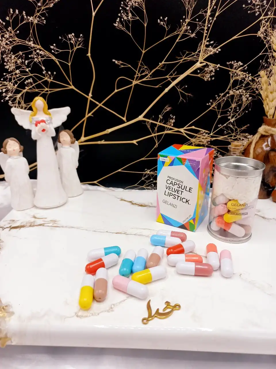 پک 16 رنگ رژ جامد کپسولی فانتزی کد 7823