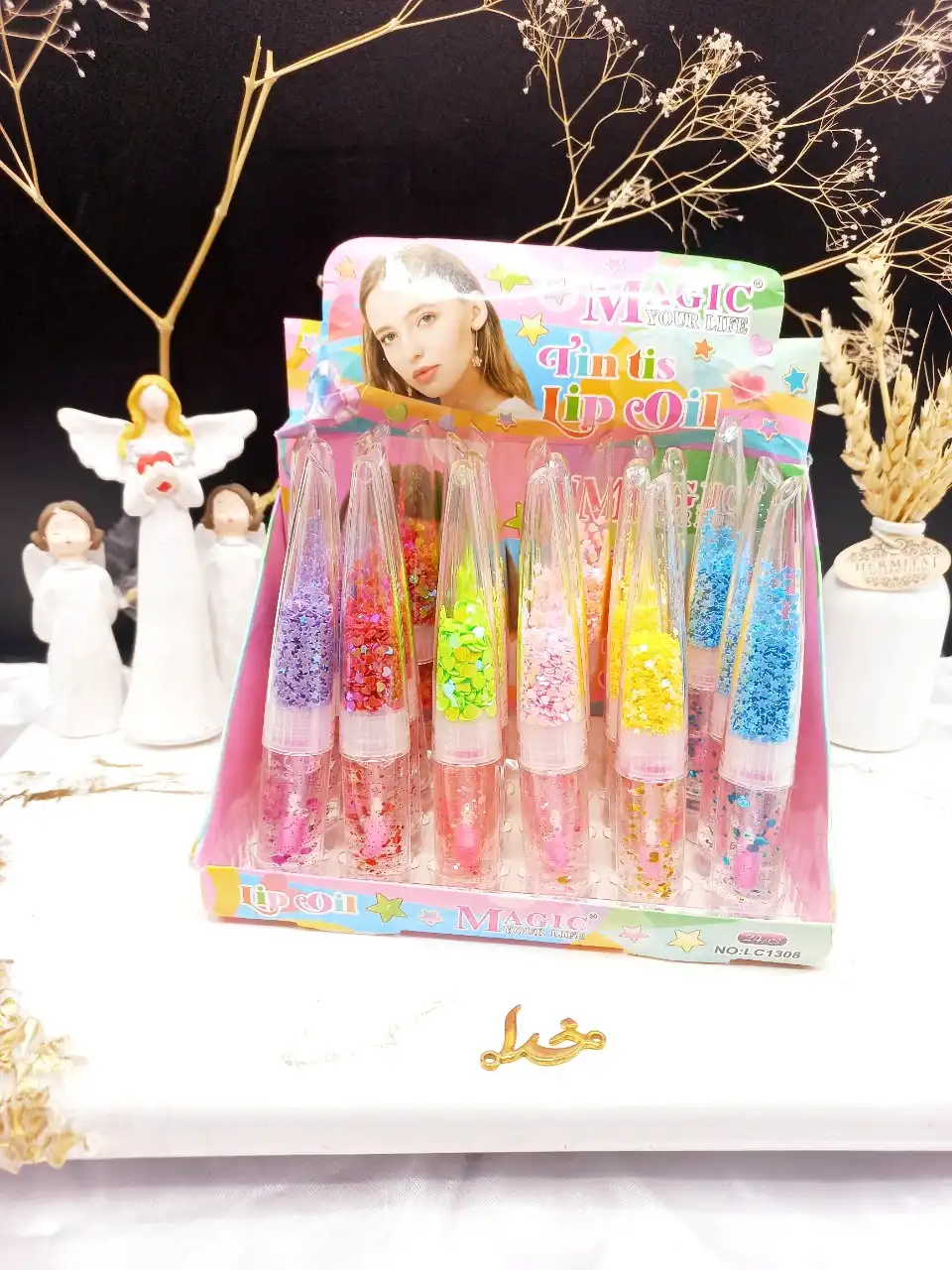 برق لب زیبای گلیتر دار رنگی مجیک MAGIC  کد LC1308