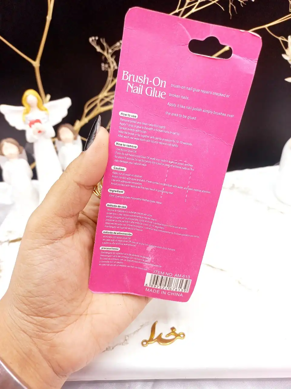 چسپ ناخن فرچه دار برند Brush_On  Nail Glue کد AM_613