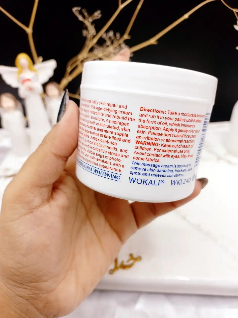 کرم سفید کننده و مراقبت از پوست برند وکالی WOKALI کد WKL240