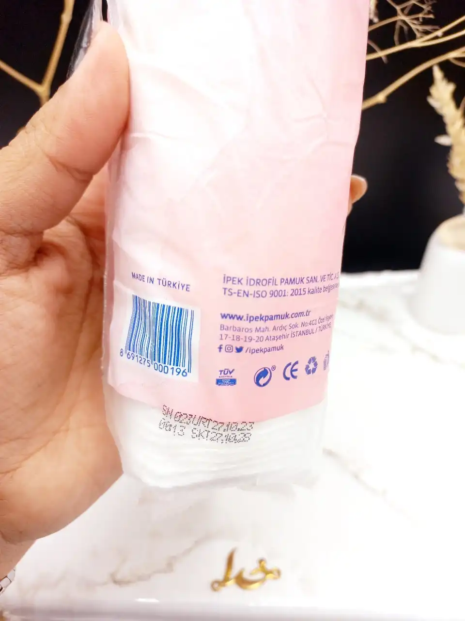 پد ارایشی 70 عددی برند ایپک ipek اصل ترکیه
