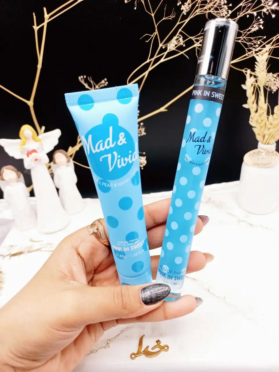 ست ادکلن و لوسیون بدن خالخالی PINK IN SWEET کد B0062_NT_2