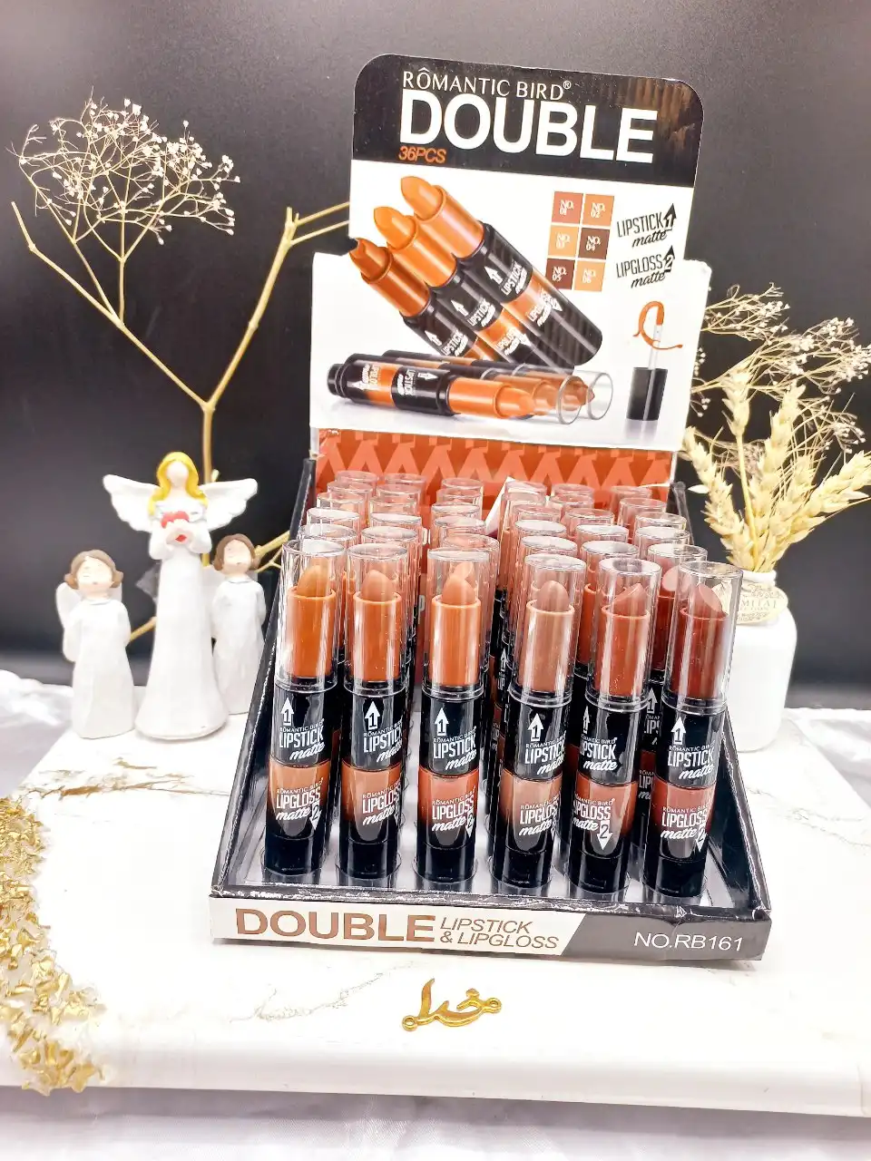 پک 6 تایی رژ جامد و مایع دو سر DOUBLE کد RB 161