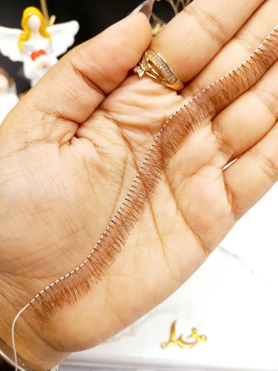 مژه ریسه ای قهوه ای سایز 12