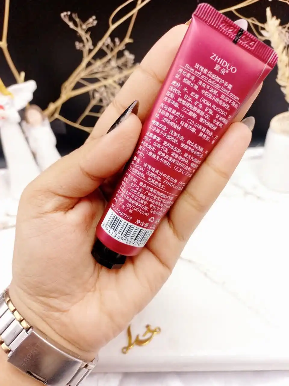 کرم دست تیوپی گل رز 30 گرم برند ژیدو ZHIDUO کدZD69707