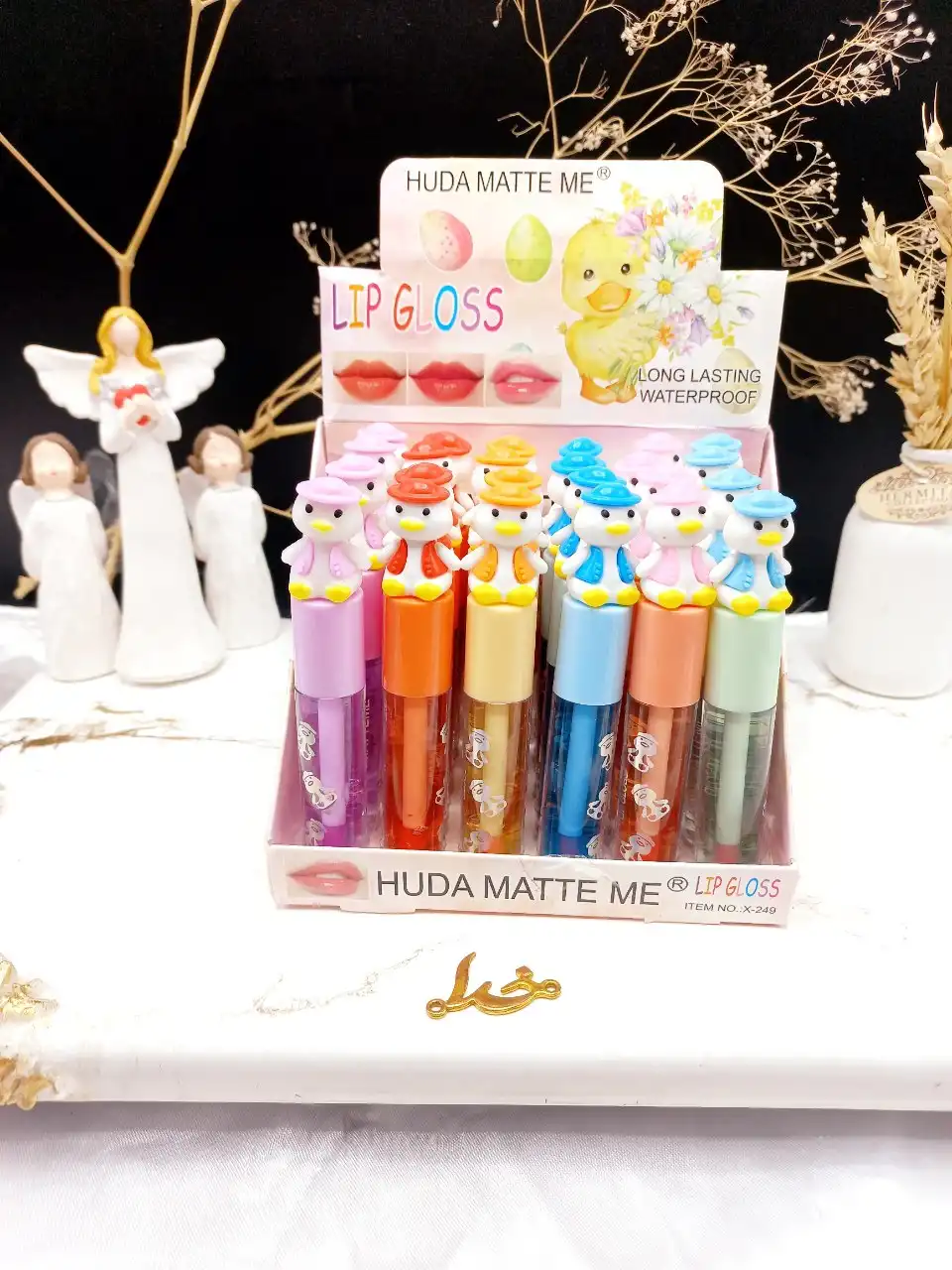 برق لب حرارتی و ویتامینه طرح اردک هدا مات می HUDA MATTE ME  کد X249