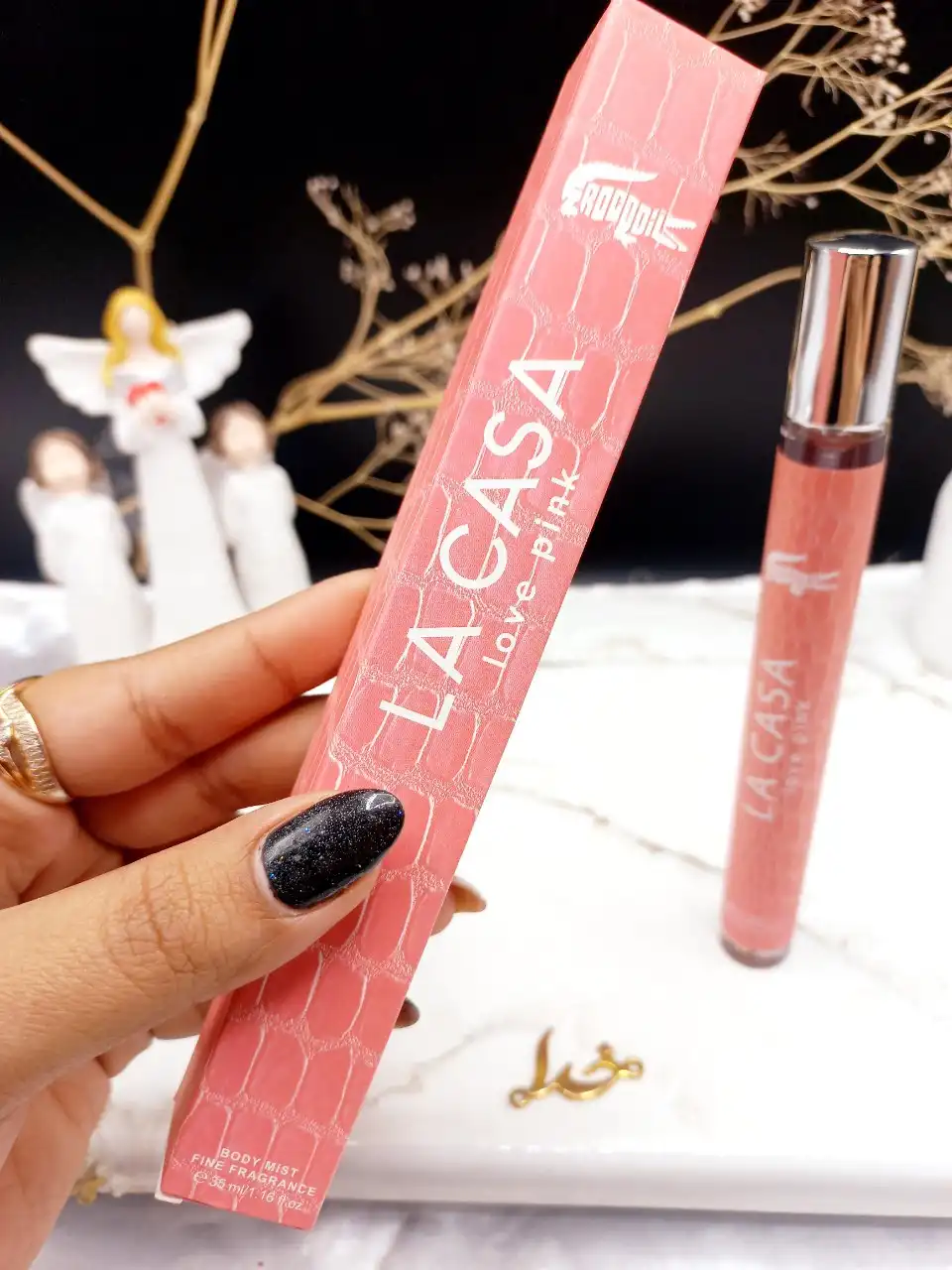 ادکلن زنانه استوانه ای 35 میل LA CASA love pink کد 1530